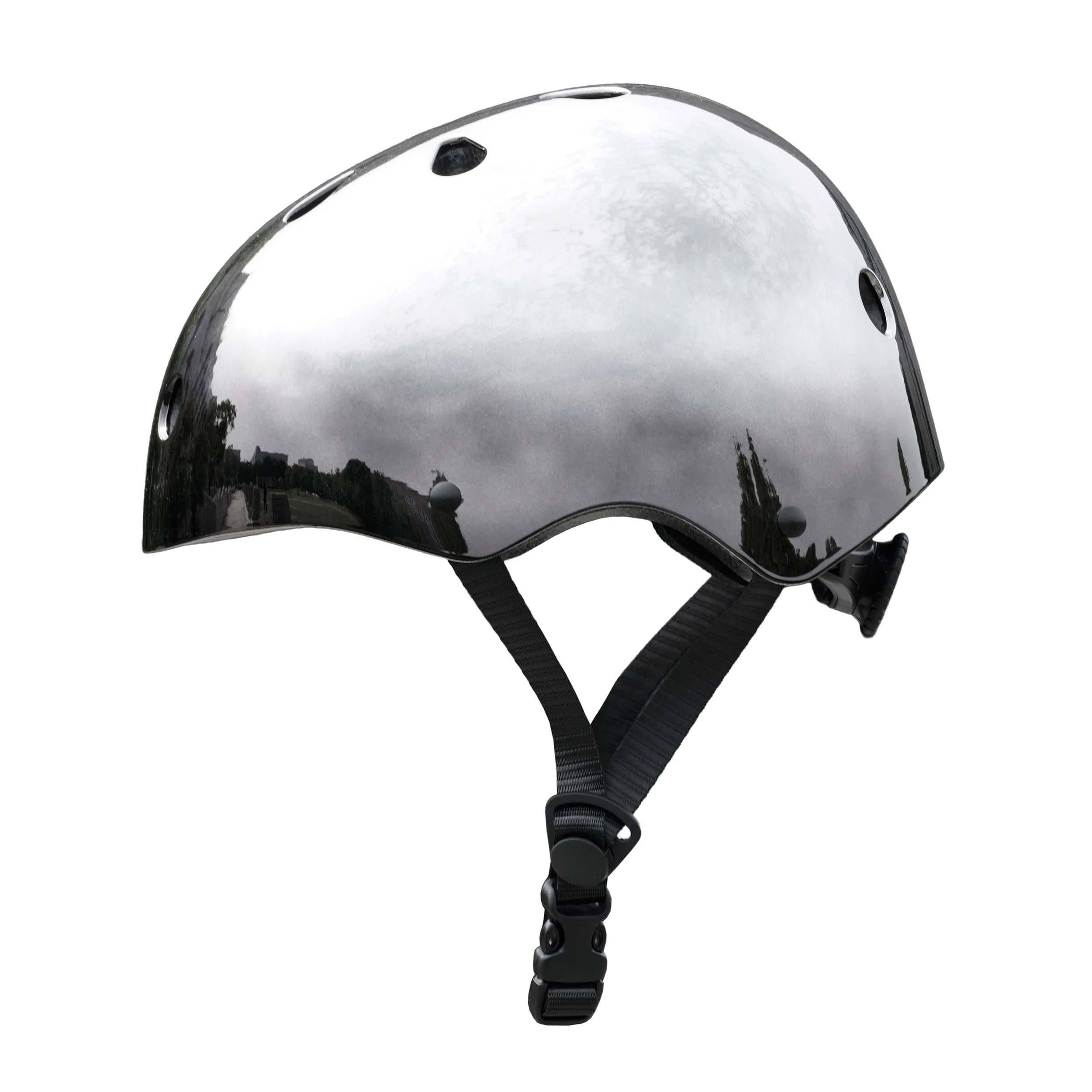 3 Black/Chrome Multi Sport Helmet, 3 of 5