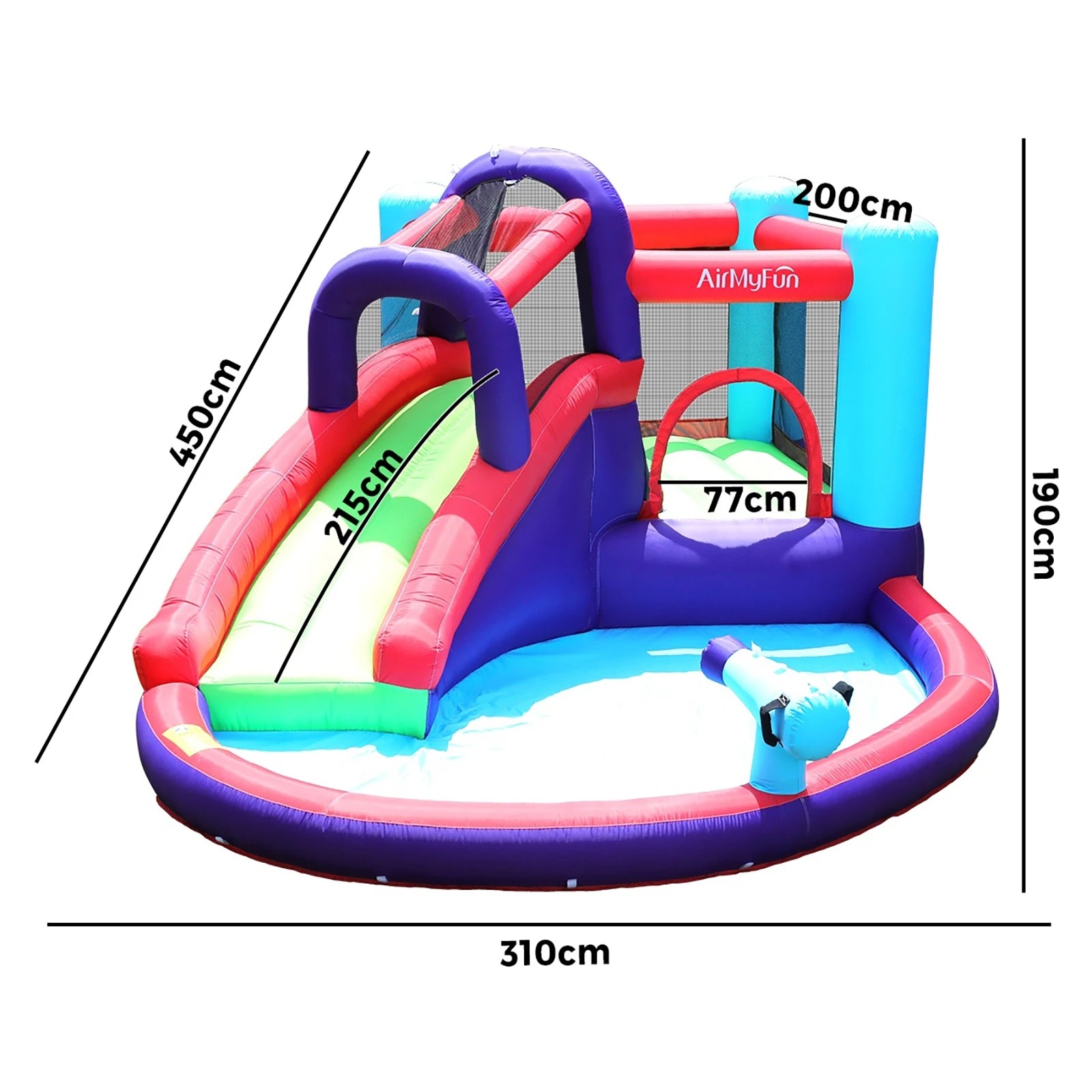 8 Airmyfun Inflatable Bounce House Water Slide Park Trampoline Jumping Castle Toy
 - Multi, 8 of 8