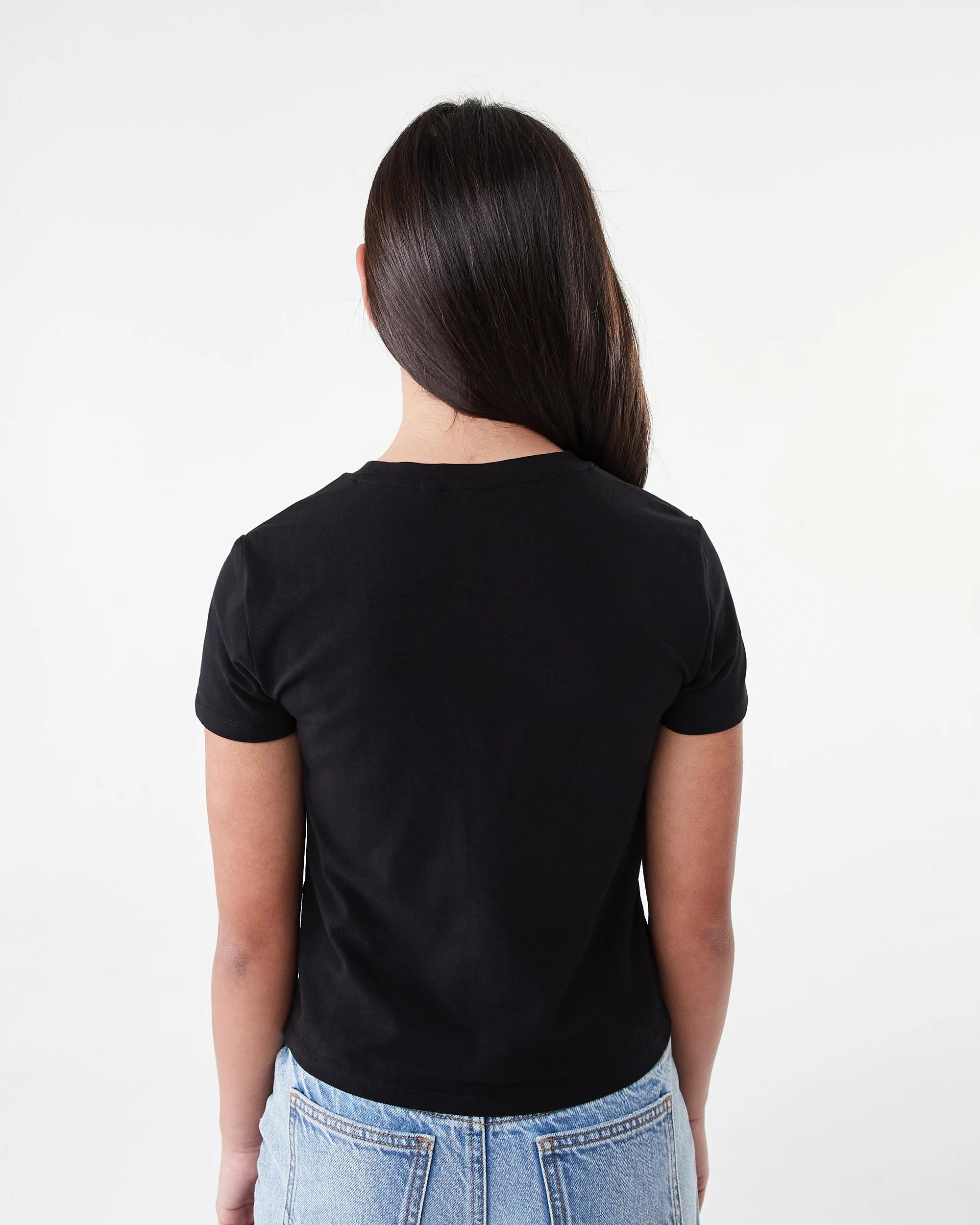 2 Short Sleeve Embellished Baby T-shirt Blk Bow, 2 of 7