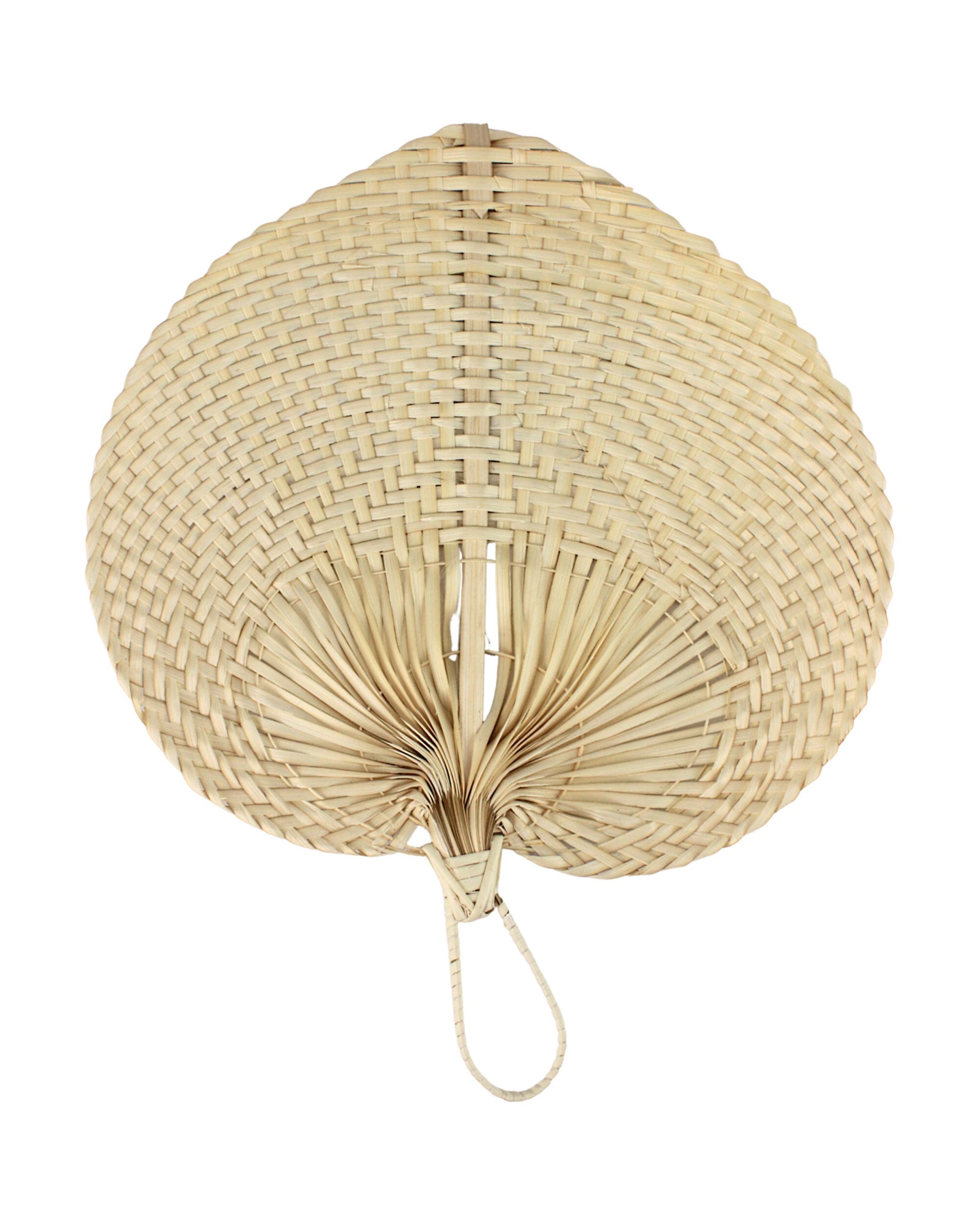 1 Party Maker Raffia Fan 37cm - Natural, 1 of 3