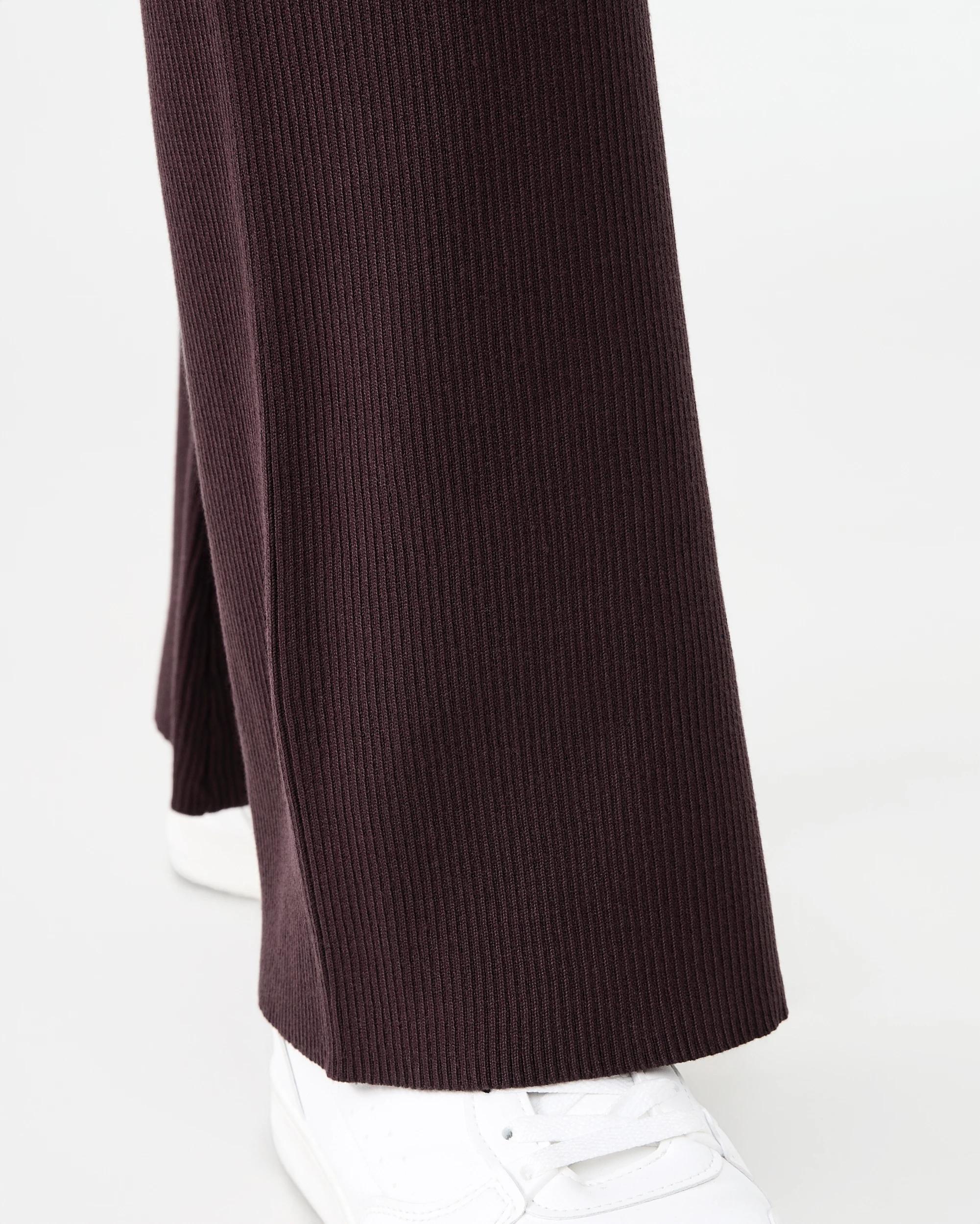 5 Kick Flare True Knit Pants Choc Plum, 5 of 5