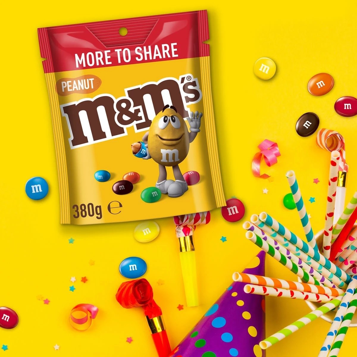 8 M&M's Peanut Milk Chocolate Snack & Share Bag 380g, 8 of 10