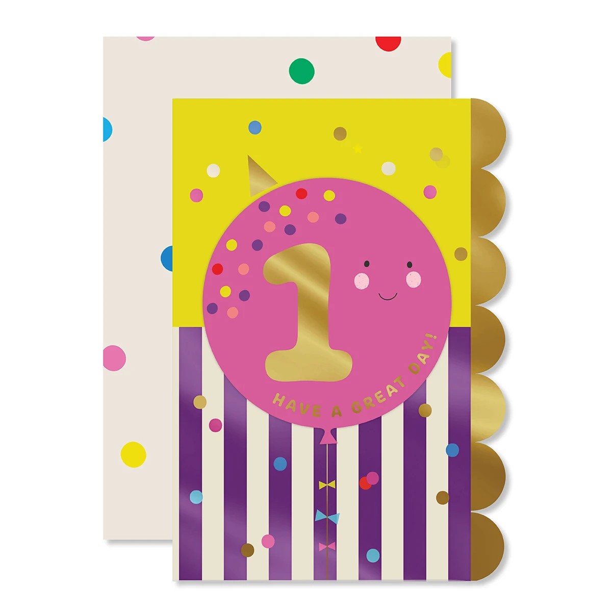 1 Hallmark 1st Birthday Card - Balloon, 1 of 3