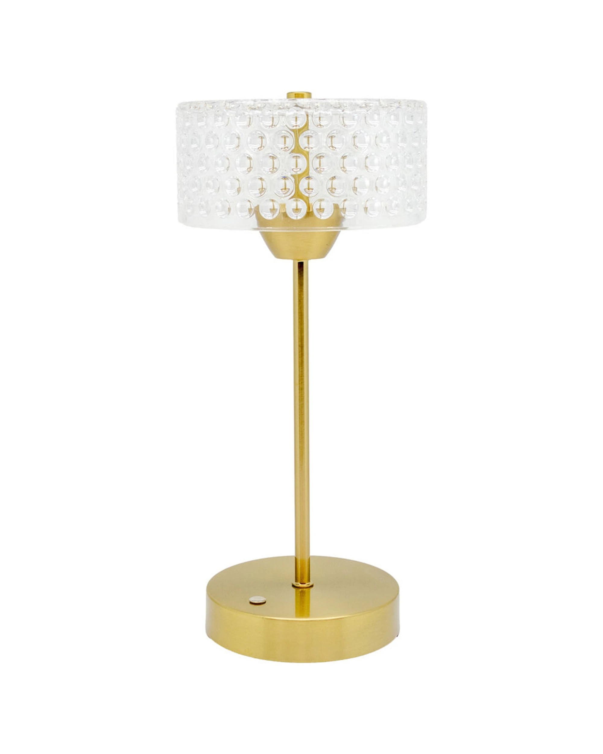 1 Boyle Rechargeable LED Table Lamp Acrylic Drum Shade Adjustable Lighting - Bronze, 1 of 7