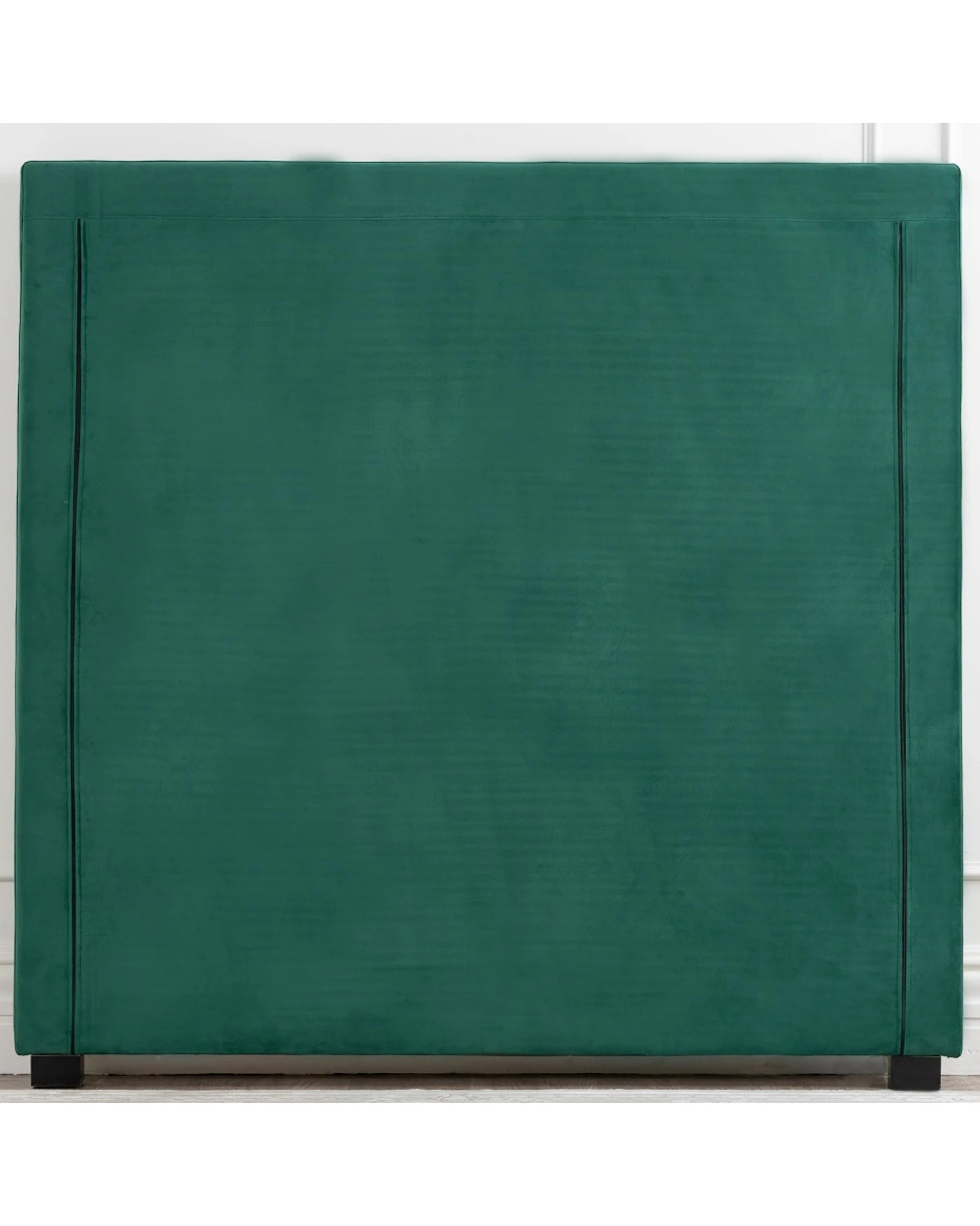 4 Bedding Co Velvet Luxe Bed Head Diamond Button Design Emerald - Queen Bed - Green, 4 of 6