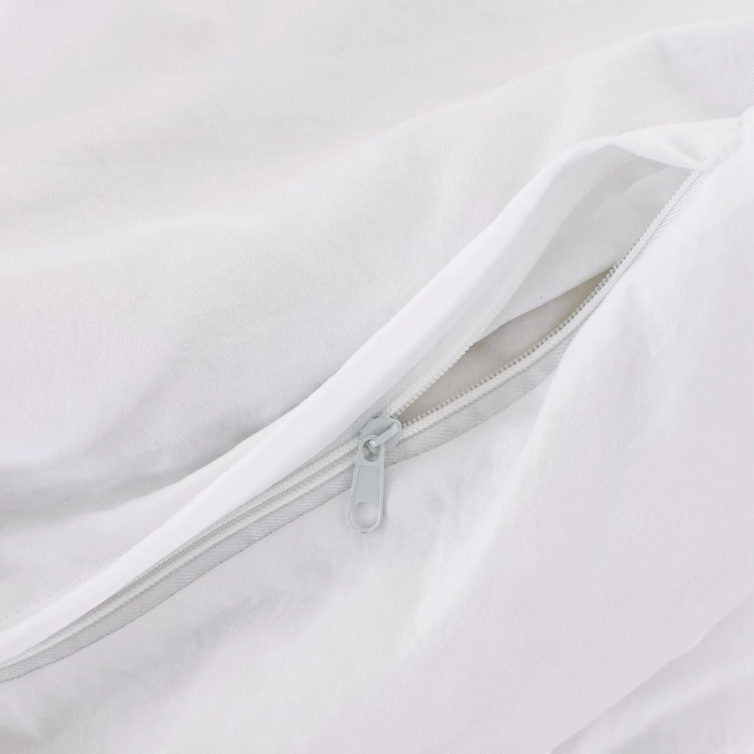 2 CleverPolly 100% Vintage Washed Microfibre Quilt Cover Set - Super King Bed - White, 2 of 8