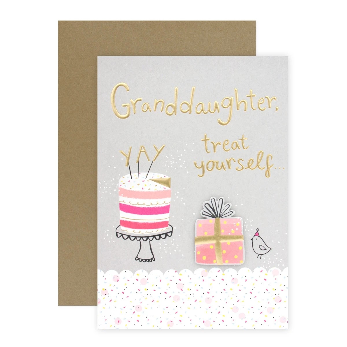 1 Connections from Hallmark Birthday Card For Granddaughter - Treat Yourself, 1 of 2