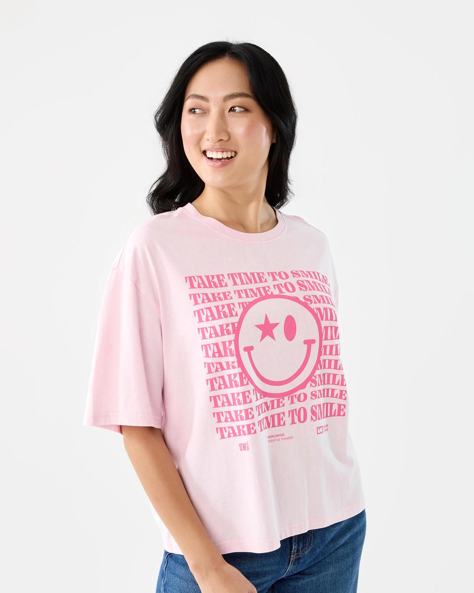 2 SmileyWorld License Short Sleeve Oversized Chopped T-shirt Smiley, 2 of 6