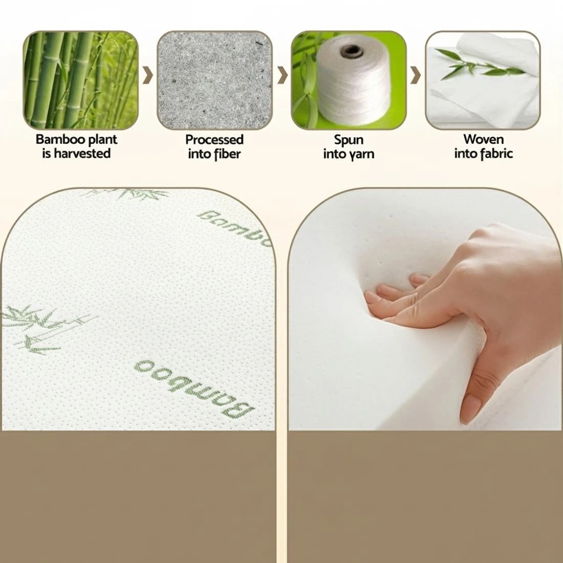 6 Giselle Foldable Mattress Folding Foam Mattresses Bamboo Double - Double Bed - Black, 6 of 10