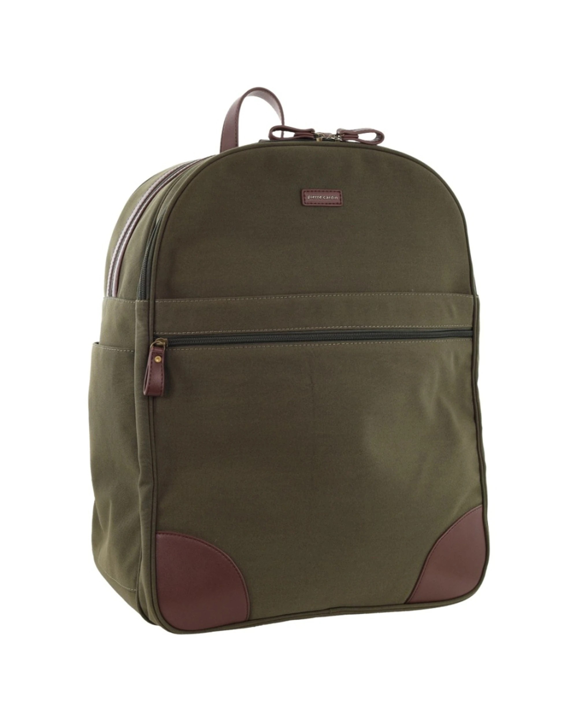 1 Pierre Cardin Men's Nomad Canvas Backpack With Adjustable Straps 35x22x45cm - Brown, 1 of 4