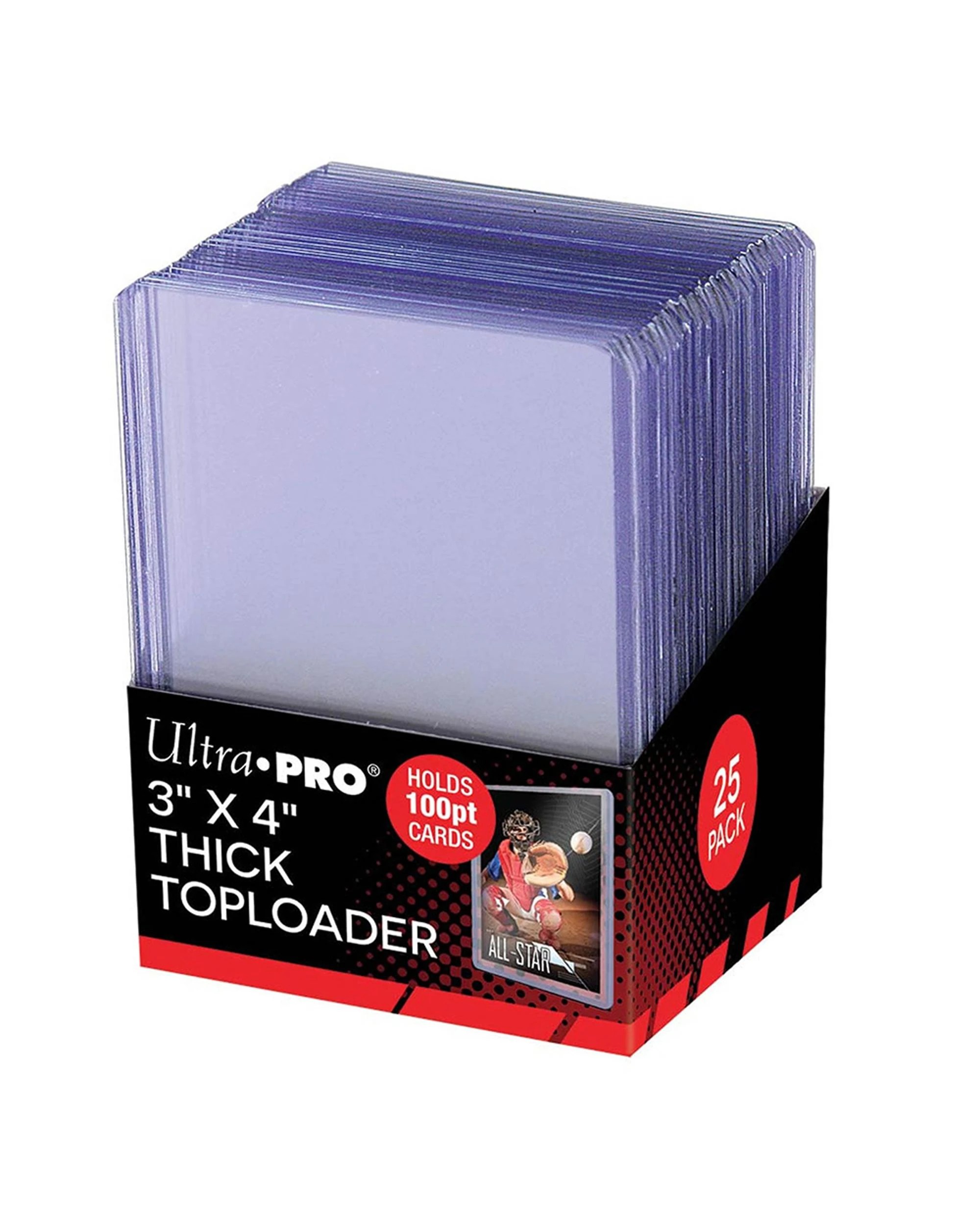 1 Ultra Pro 3 inch x 4 inch 100PT Premium Toploaders 25 Pack, 1 of 1