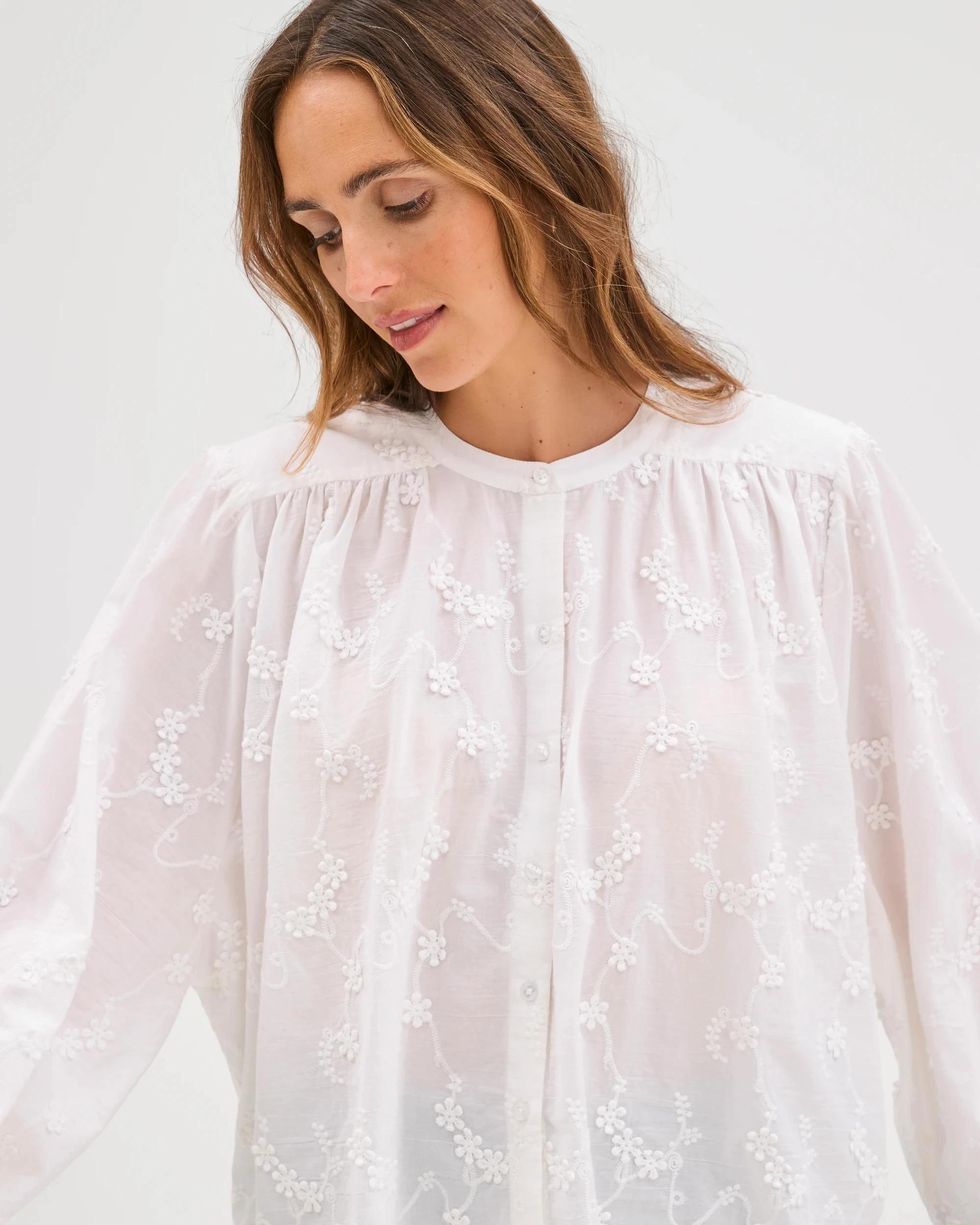 4 Target Woman Long Sleeve Soft Femme Shirt WHITE, 4 of 5