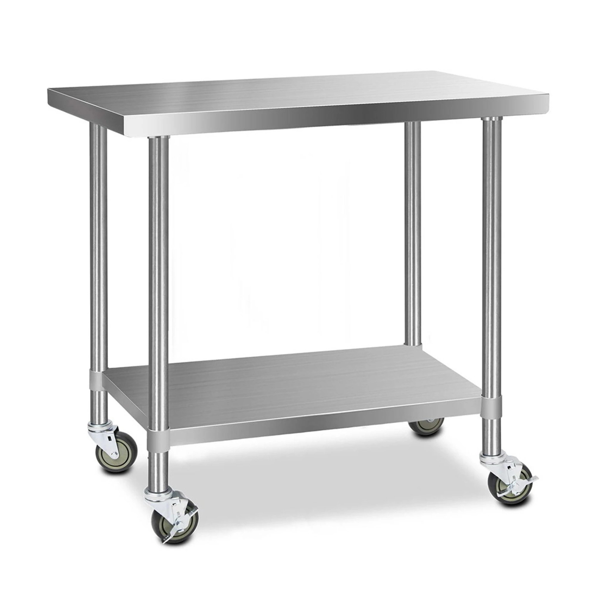 1 Cefito Stainless Steel Kitchen Bench with Wheels - Multi, 1 of 8