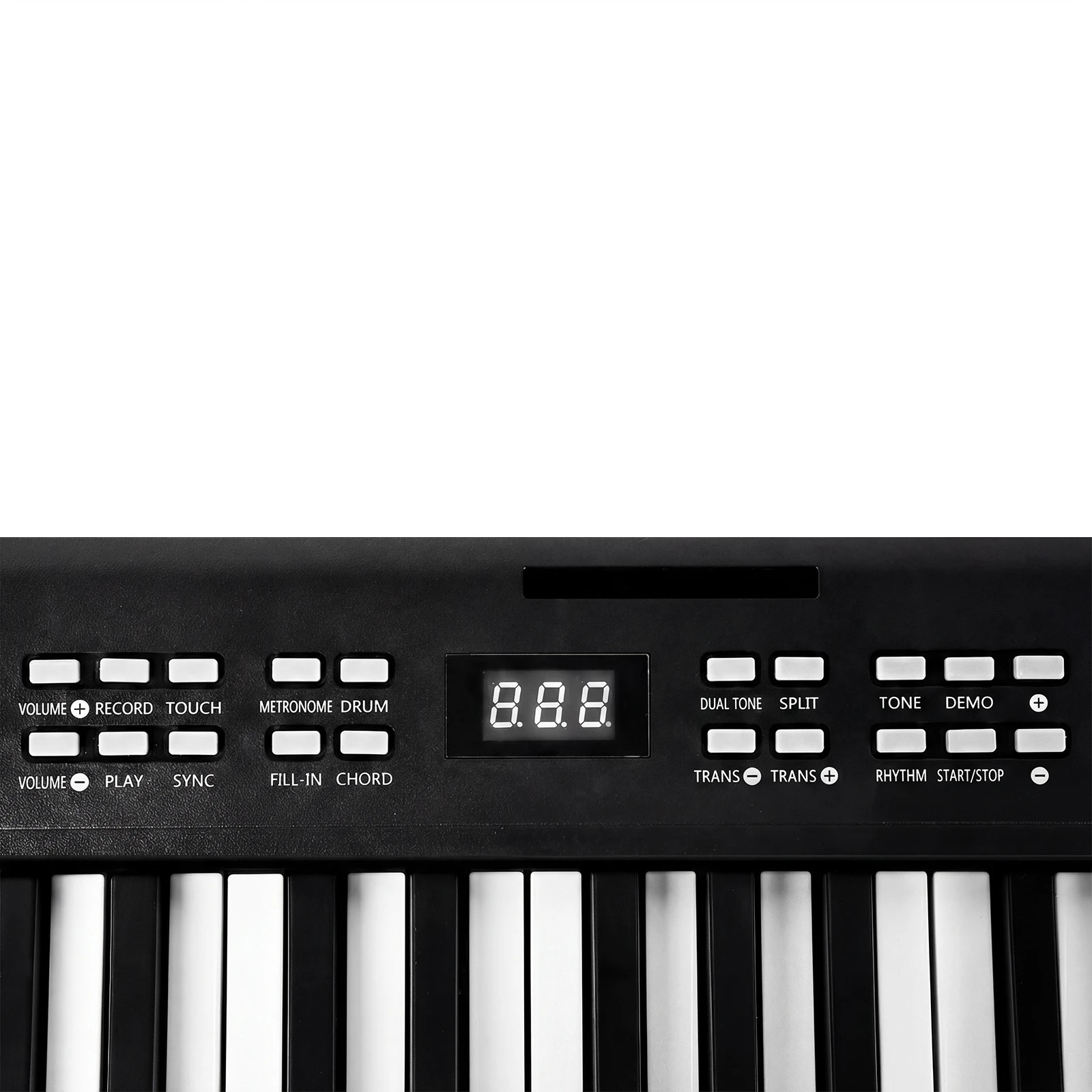 7 Advwin 61-Key Foldable Electronic Keyboard Piano Portable Digital Piano - Black, 7 of 8