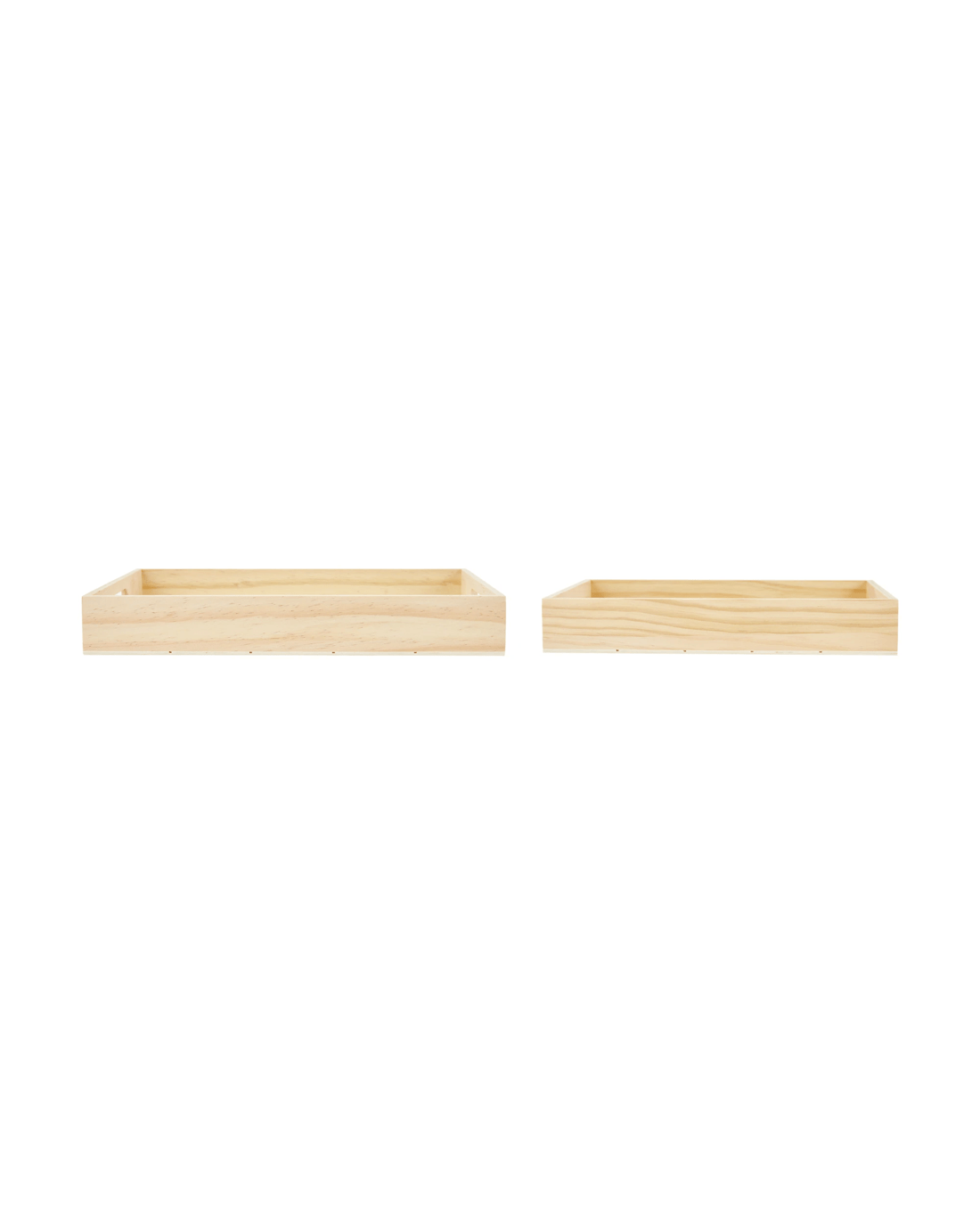 2 2 Piece Wood Rectangle Trays, 2 of 7