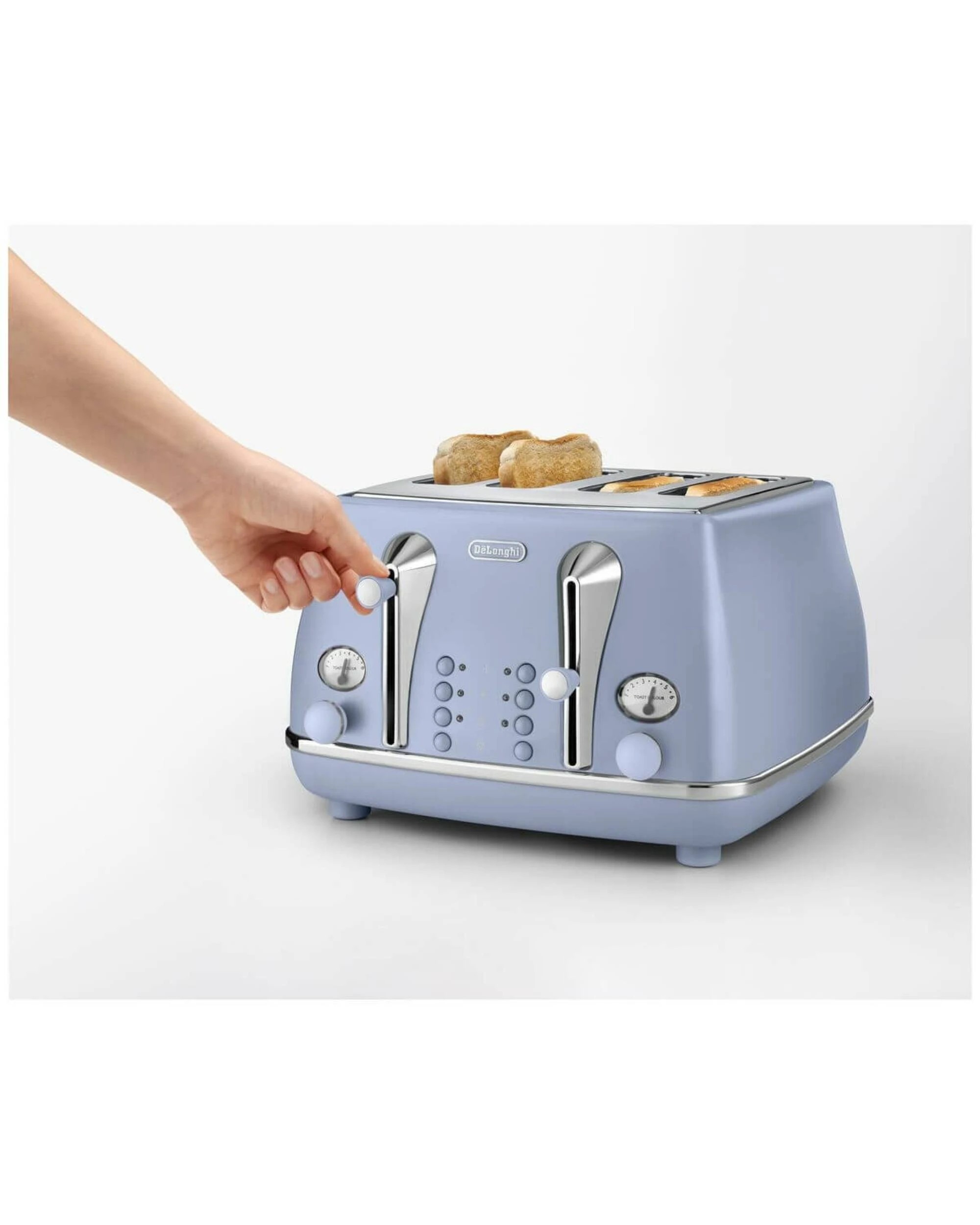4 De'Longhi Icona Capitals 4 Slice Toaster Amsterdam Blue, 4 of 4
