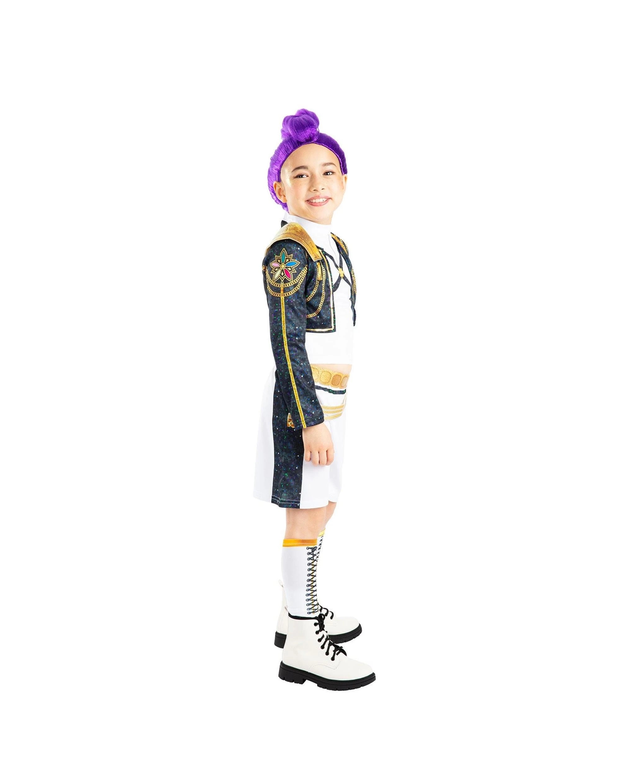 3 K-Pop Demon Hunters Rumi Gold Deluxe Costume Child Size 9 - 10 Years, 3 of 4