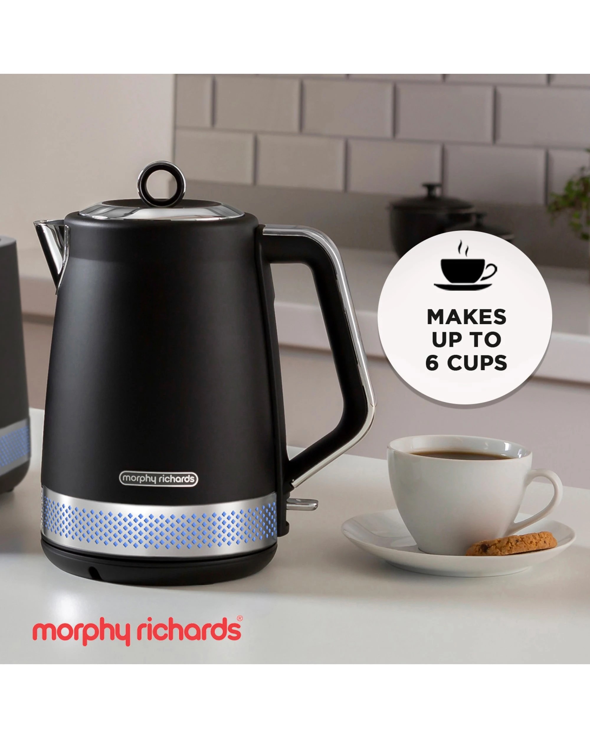 5 Morphy Richards 1.7L Illumination Jug Kettle - Black, 5 of 10