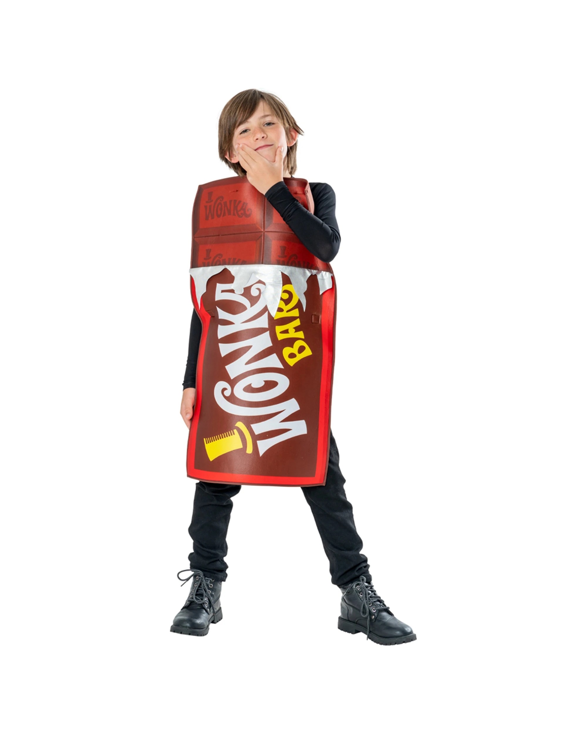 1 Willy Wonka Chocolate Bar Foam Tabard Kids Costume - Red, 1 of 1