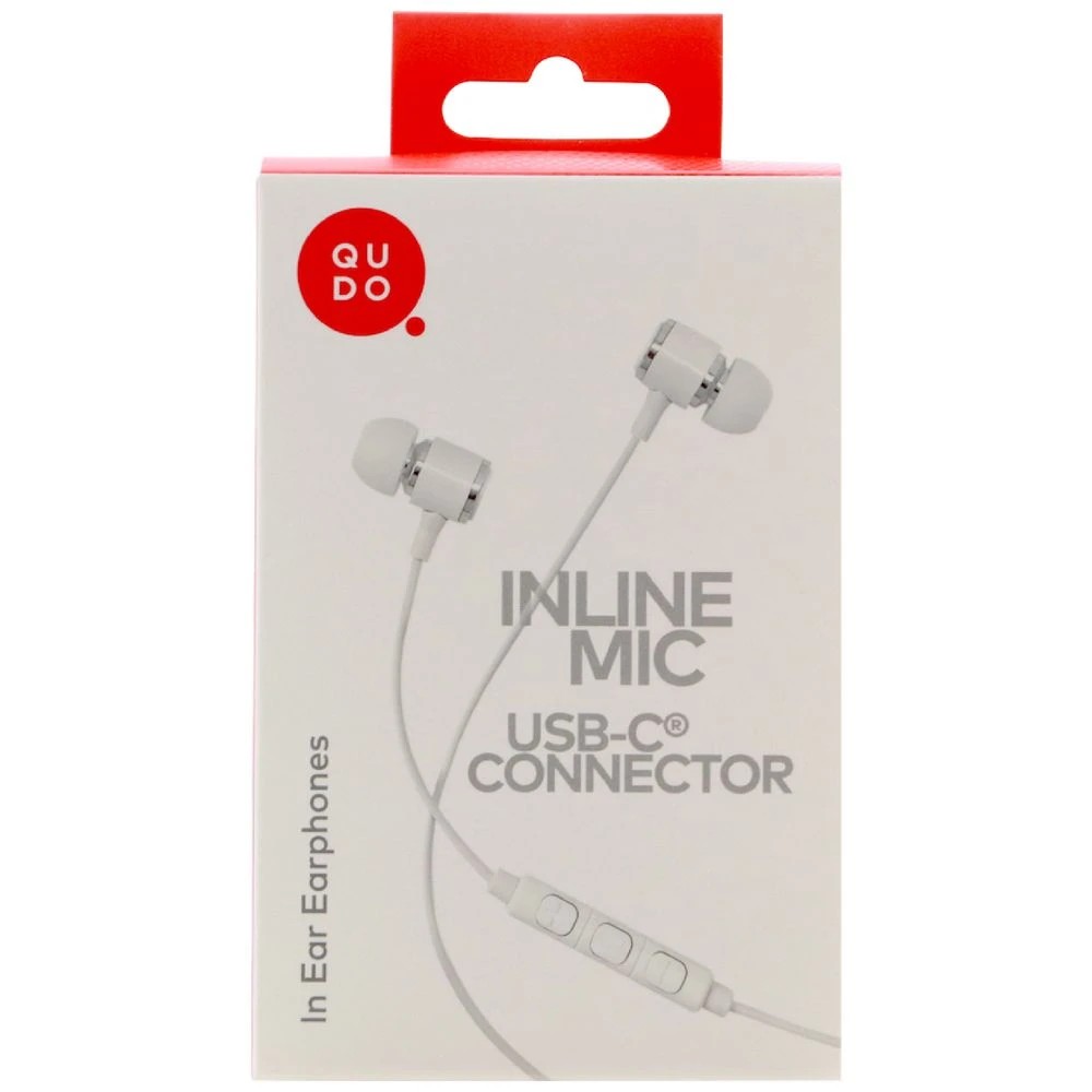 3 Qudo USB-C Earphones White, 3 of 5