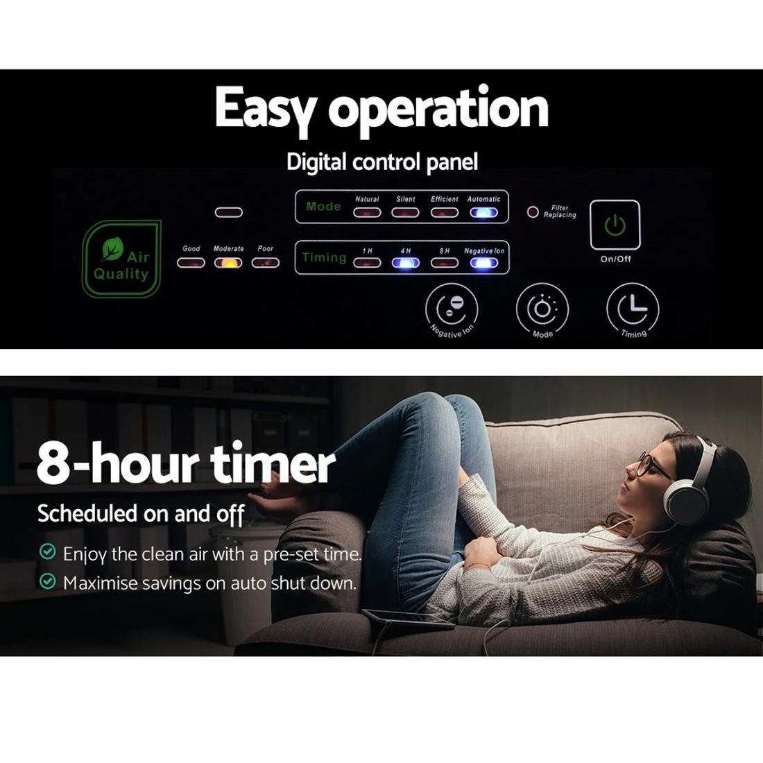 3 Devanti Air Purifier 4 Stage HEPA Filter - Multi, 3 of 7