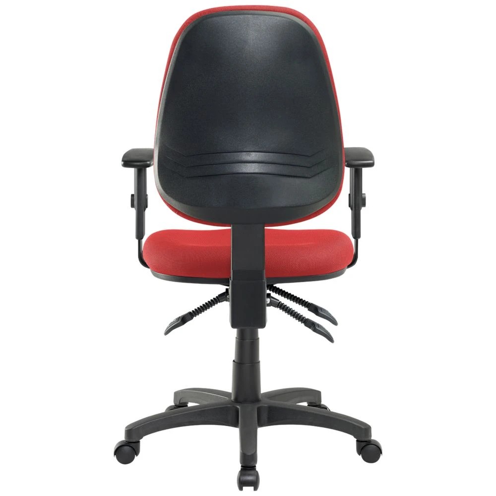 4 Pago Matrix II Plus Heavy-Duty w/Height Adjustable Arms Red Drafting Chairs, 4 of 6