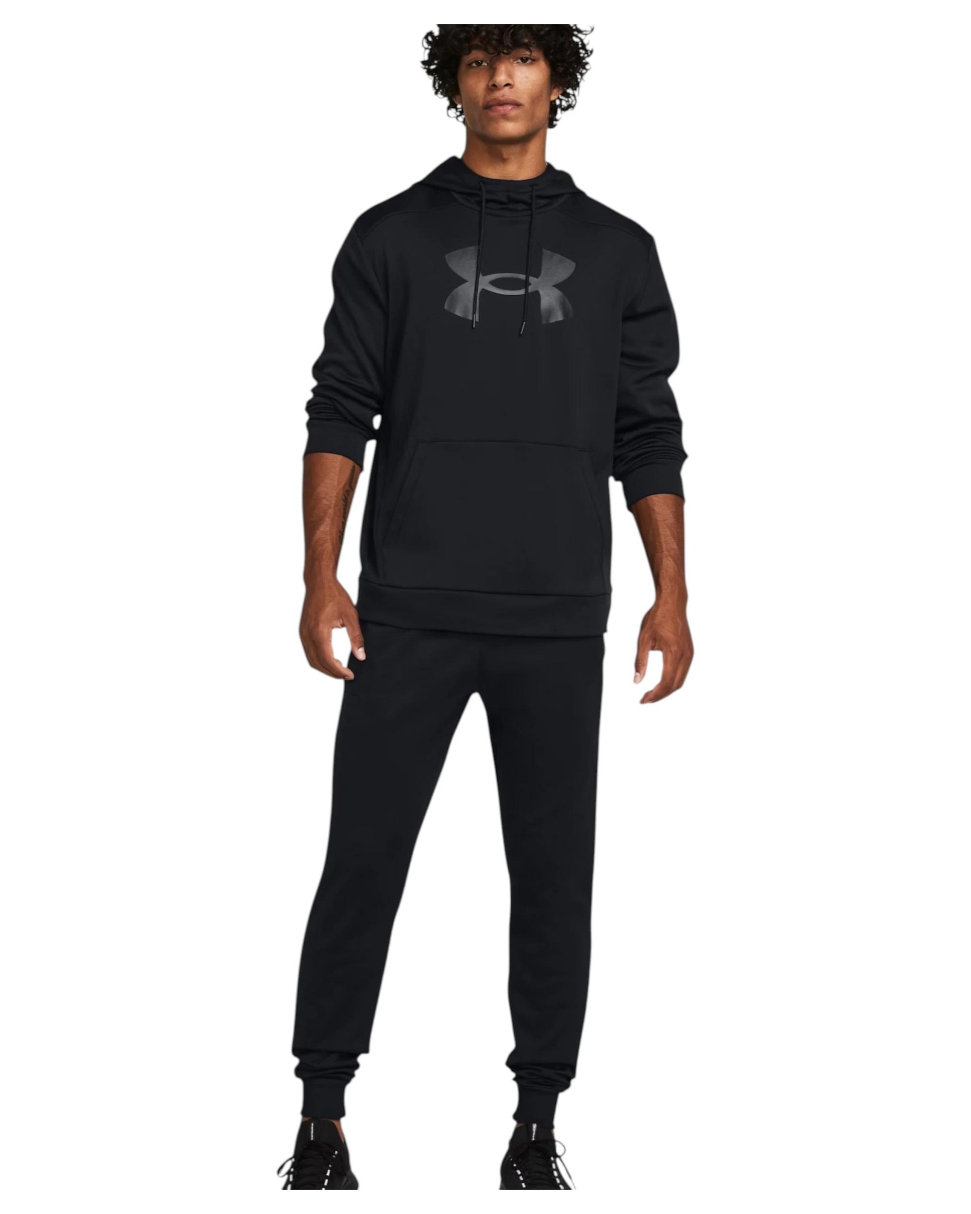 4 Under Armour Mens Essential Fleece Pants Black Joggers Athletic Trackies BLACK, 4 of 8