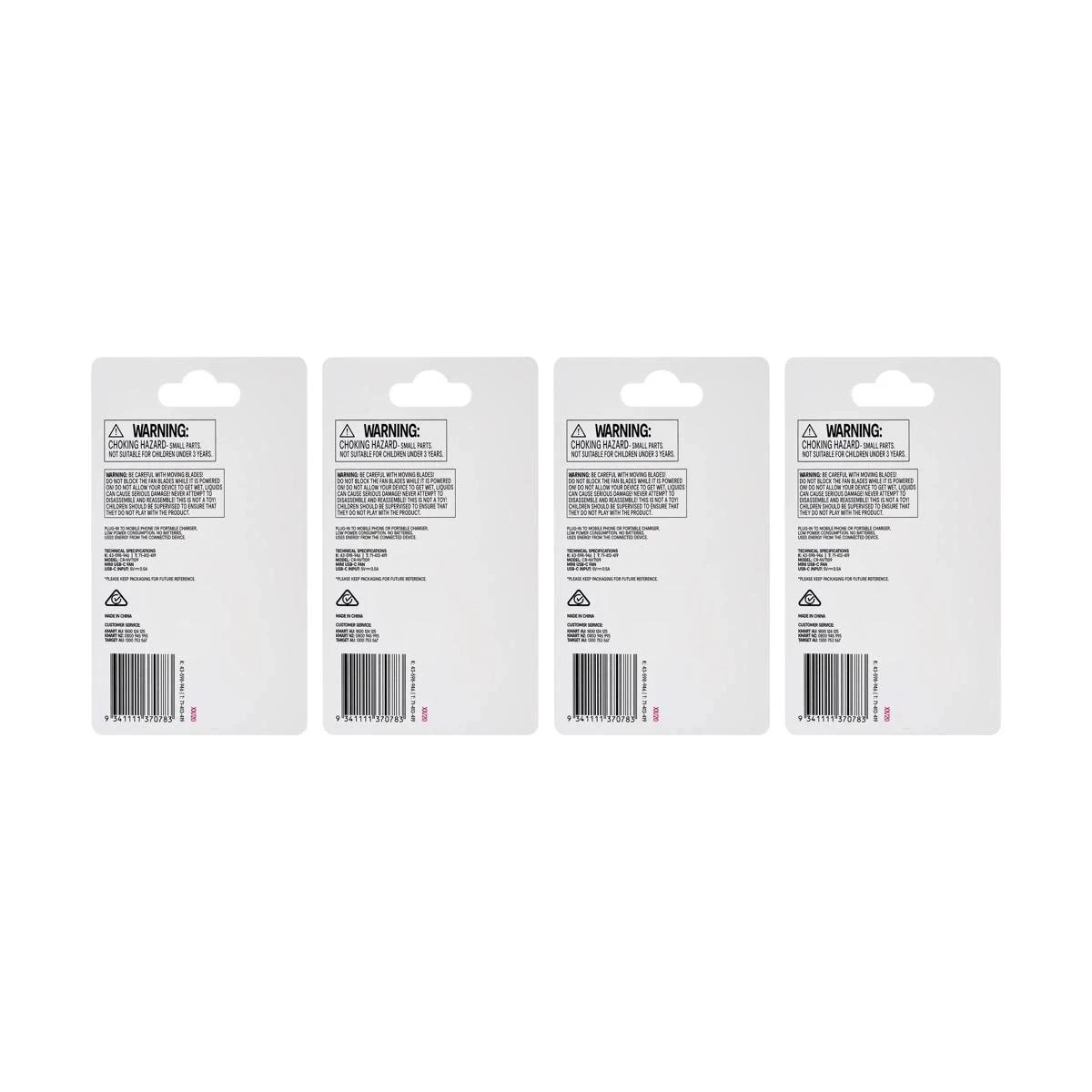 10 USB-C Fan - Assorted, 10 of 10