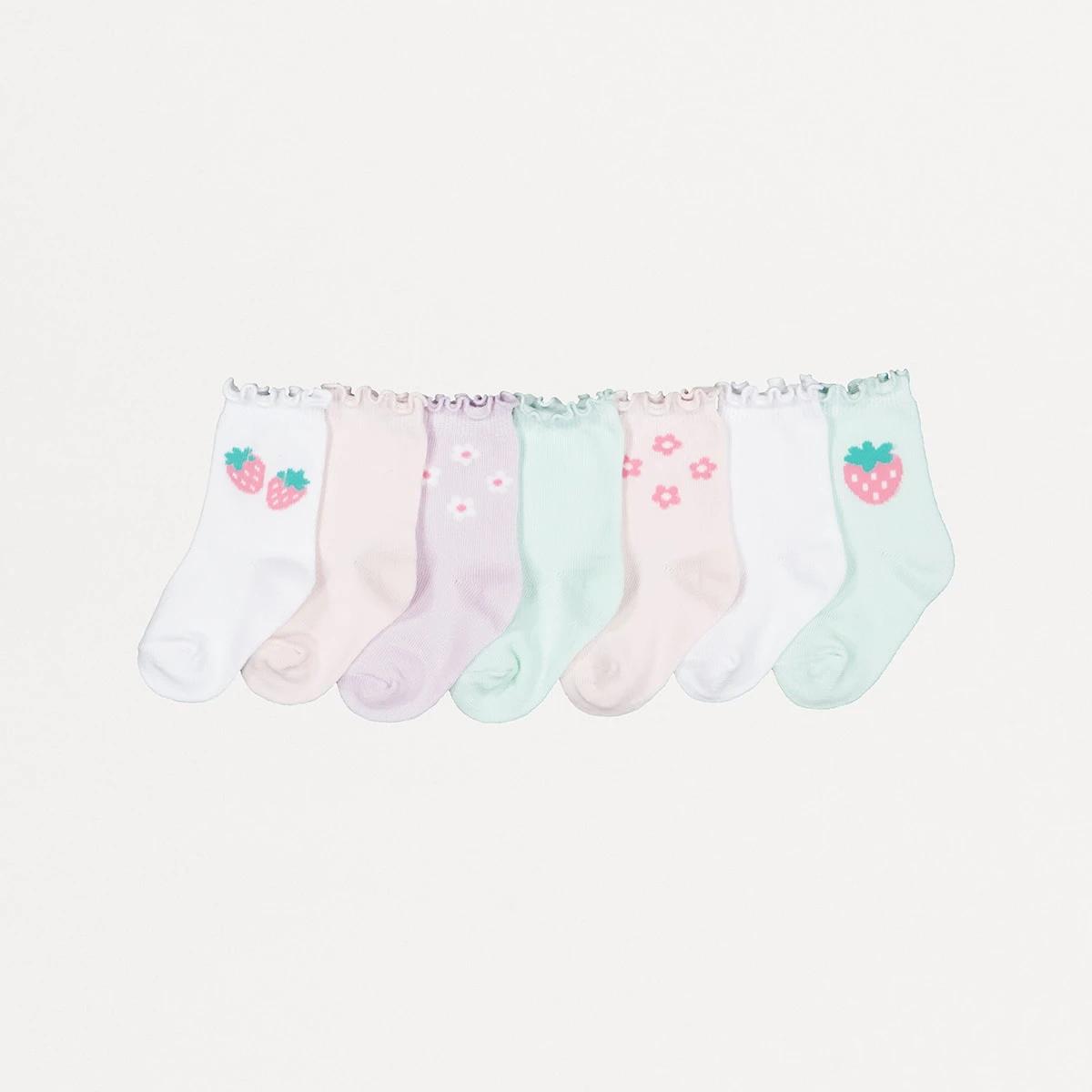 1 7 Pack Lettuce Edge Socks Strwbery, 1 of 3