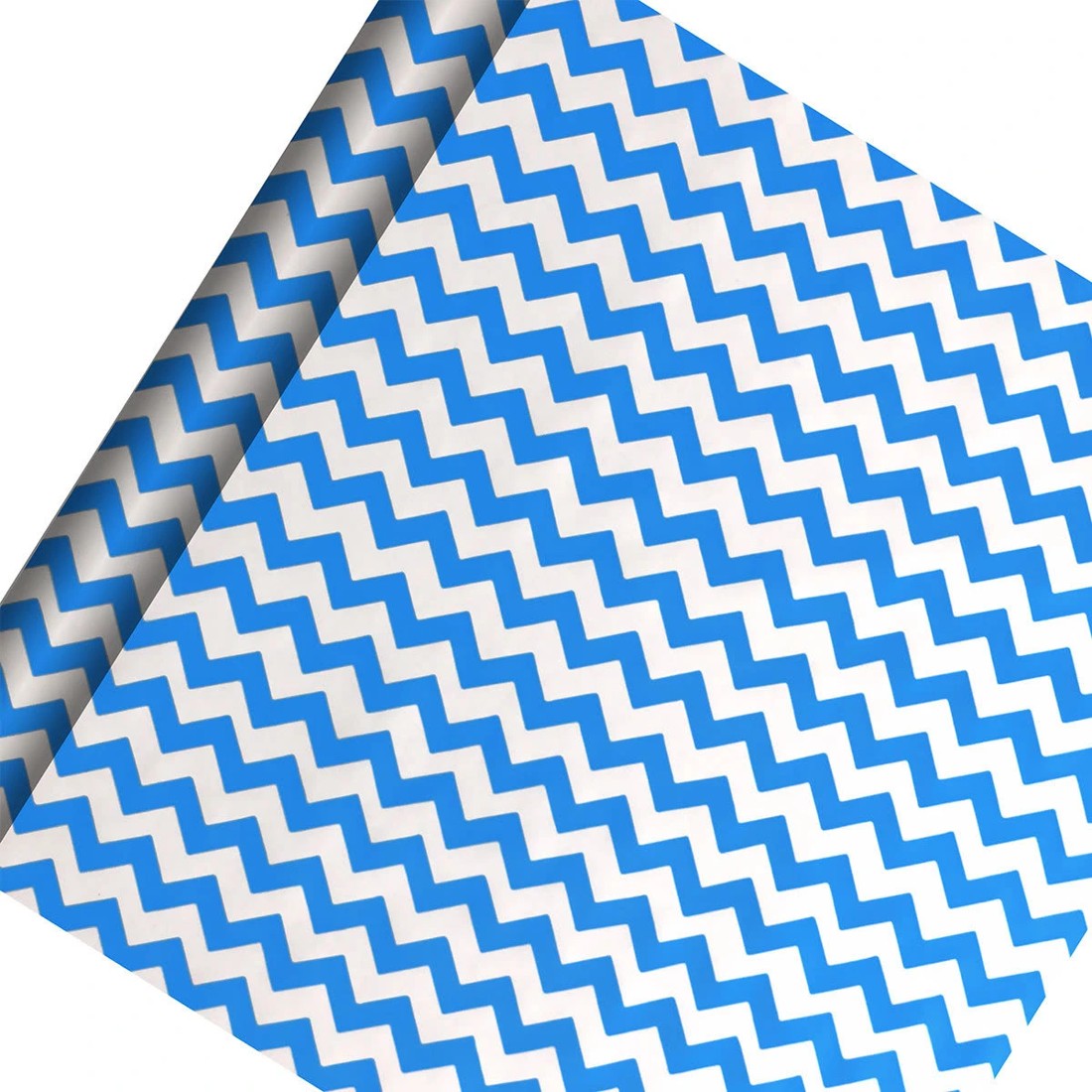 1 Creative Publishing by Hallmark Gift Wrapping Paper Roll - Blue & White Chevron, 1 of 3