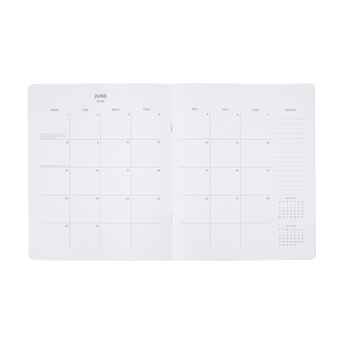 5 2026 Monthly Diary - Black, 5 of 8