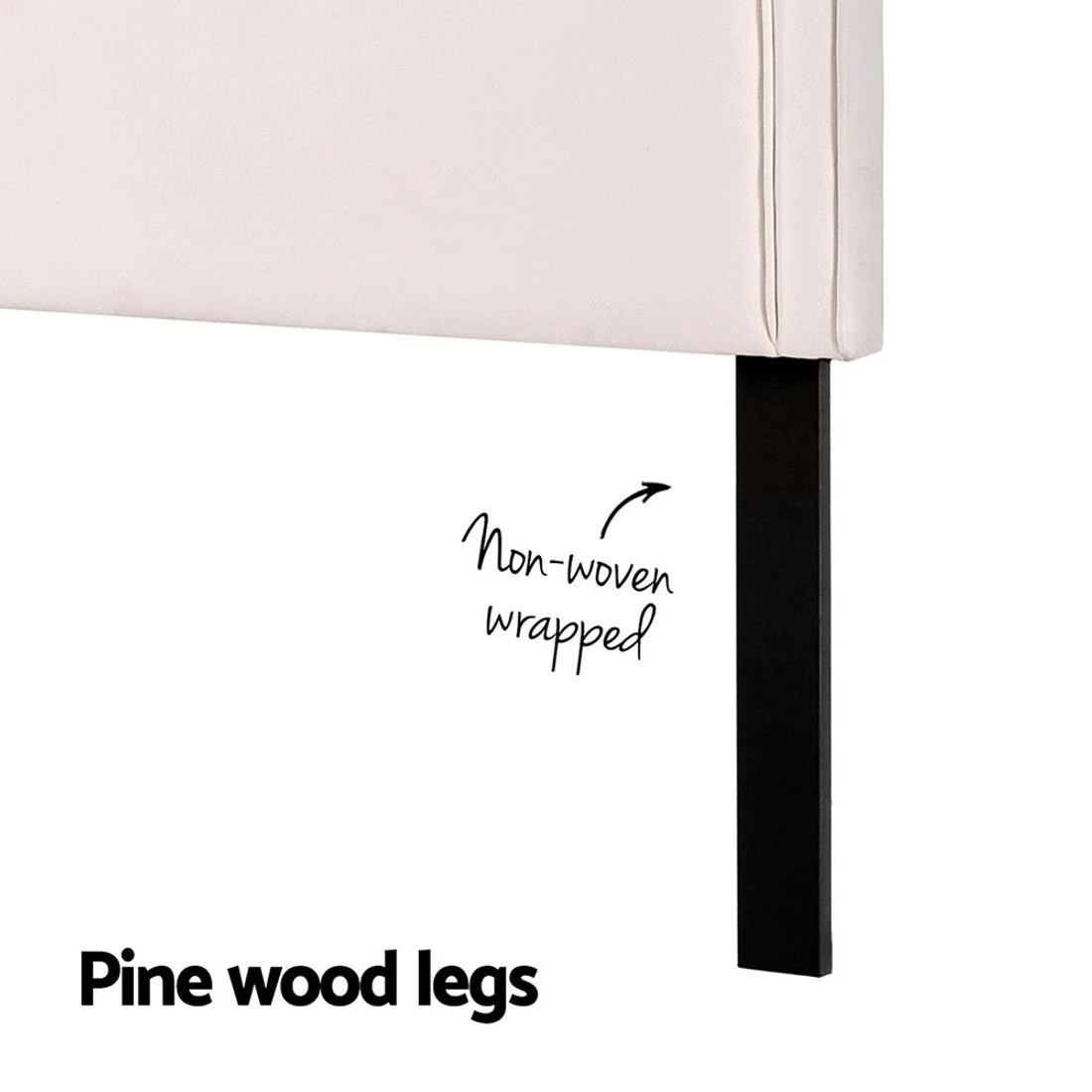 7 Artiss Bed Frame Bed Head Headboard King
 - White, 7 of 7