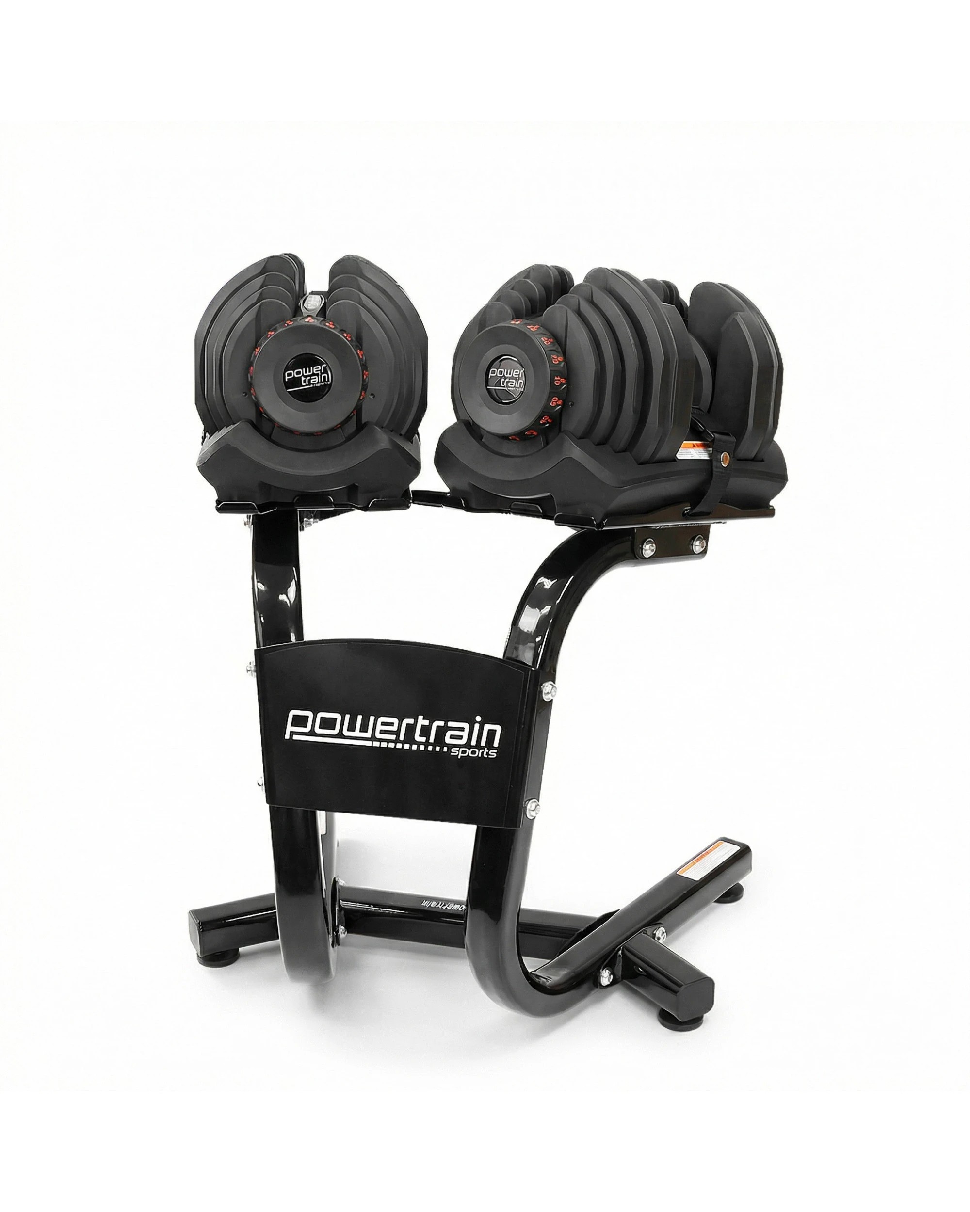 3 Powertrain 80KG Adjustable Dumbbell Set and Stand with Heavy-Duty FID Bench - Black, 3 of 10