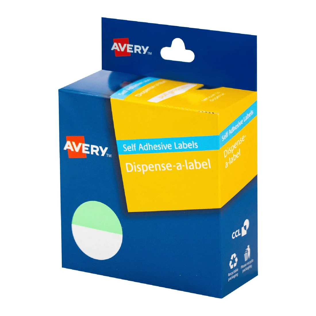 1 Avery Removable Dispenser Labels Mint and White 24mm 300 Pack, 1 of 1
