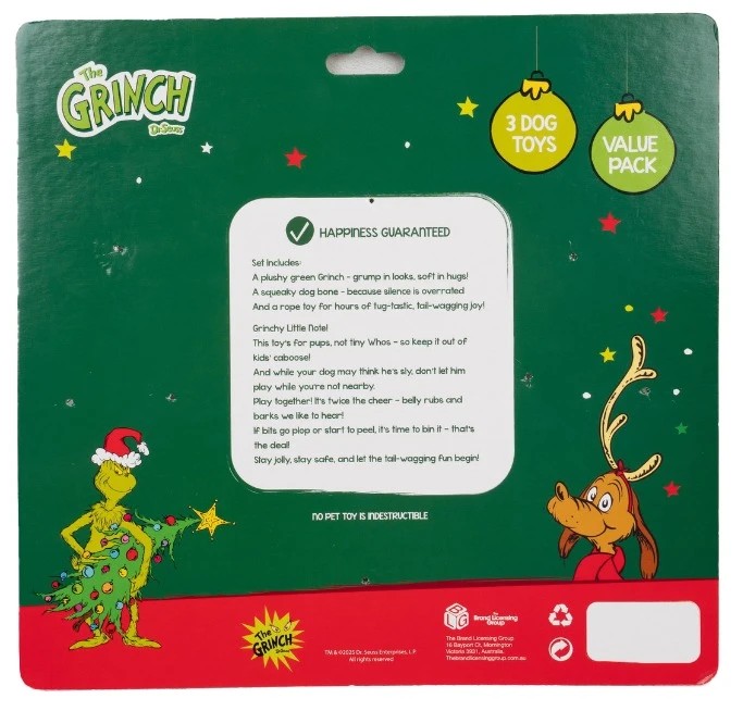 2 The Grinch Dog Toy Value Pack, 2 of 2