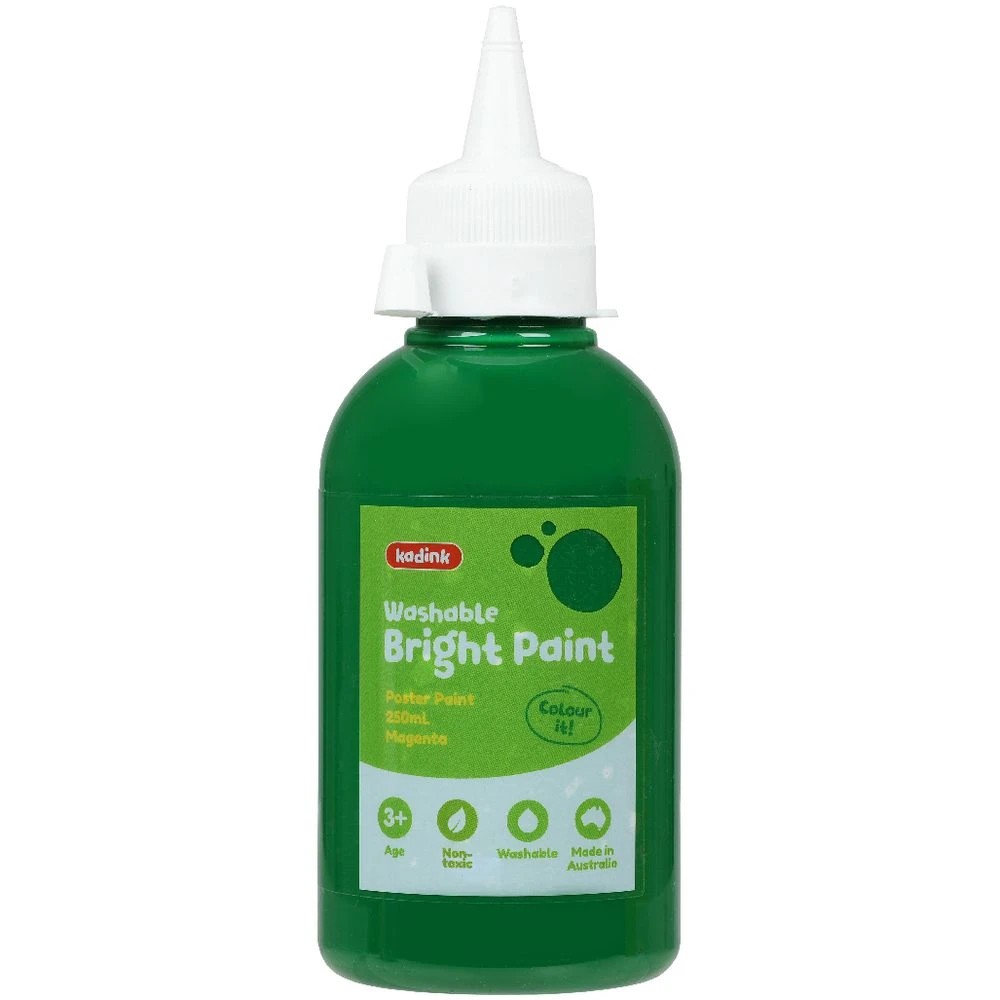 2 Kadink Washable Bright Poster Paint 250mL Dark Green, 2 of 4