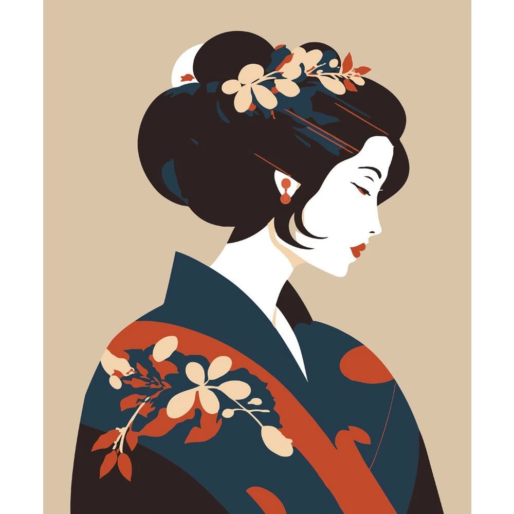 2 Reeves Intro Paint By Number 10x12" Geisha Sisters, 2 of 3