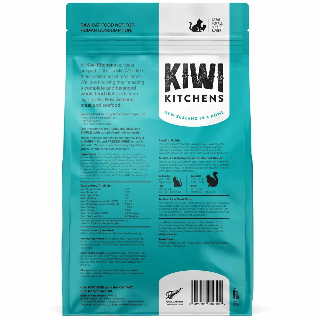 2 Kiwi Kitchens Freeze Dried Fish Cat Dinner 610g, 2 of 2