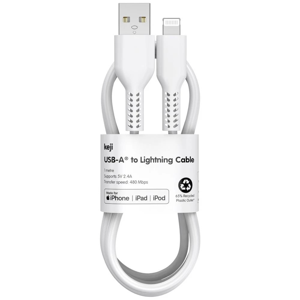 4 Keji USB-A to Lightning Cable 1m White, 4 of 6