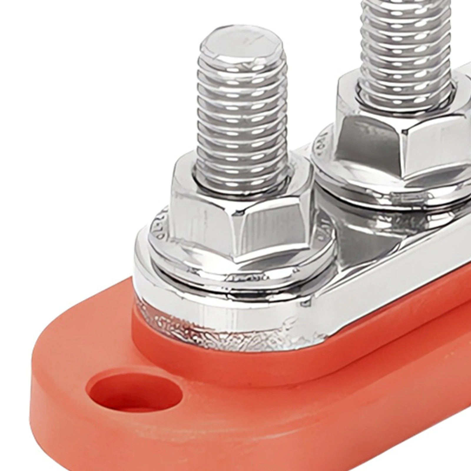 5 VoltX 300A 6-Gang M8 Bus Bar, Red, 12V Power Distribution, 5 of 10