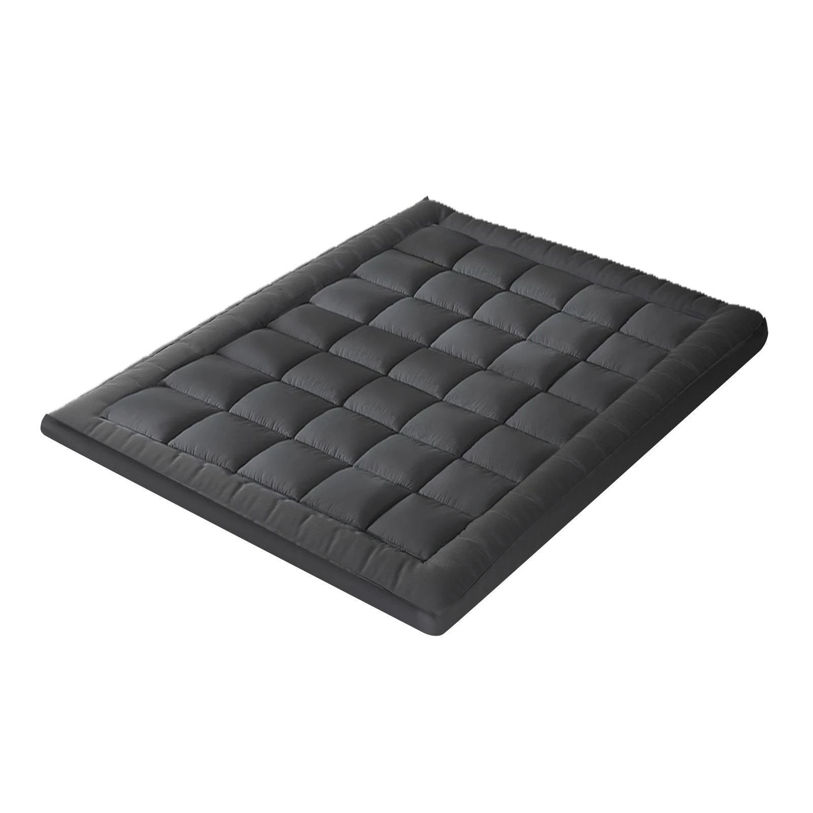 1 Bedra Bedding Pillowtop Mattress Topper King Bamboo Charcoal Protector - Charcoal, 1 of 9