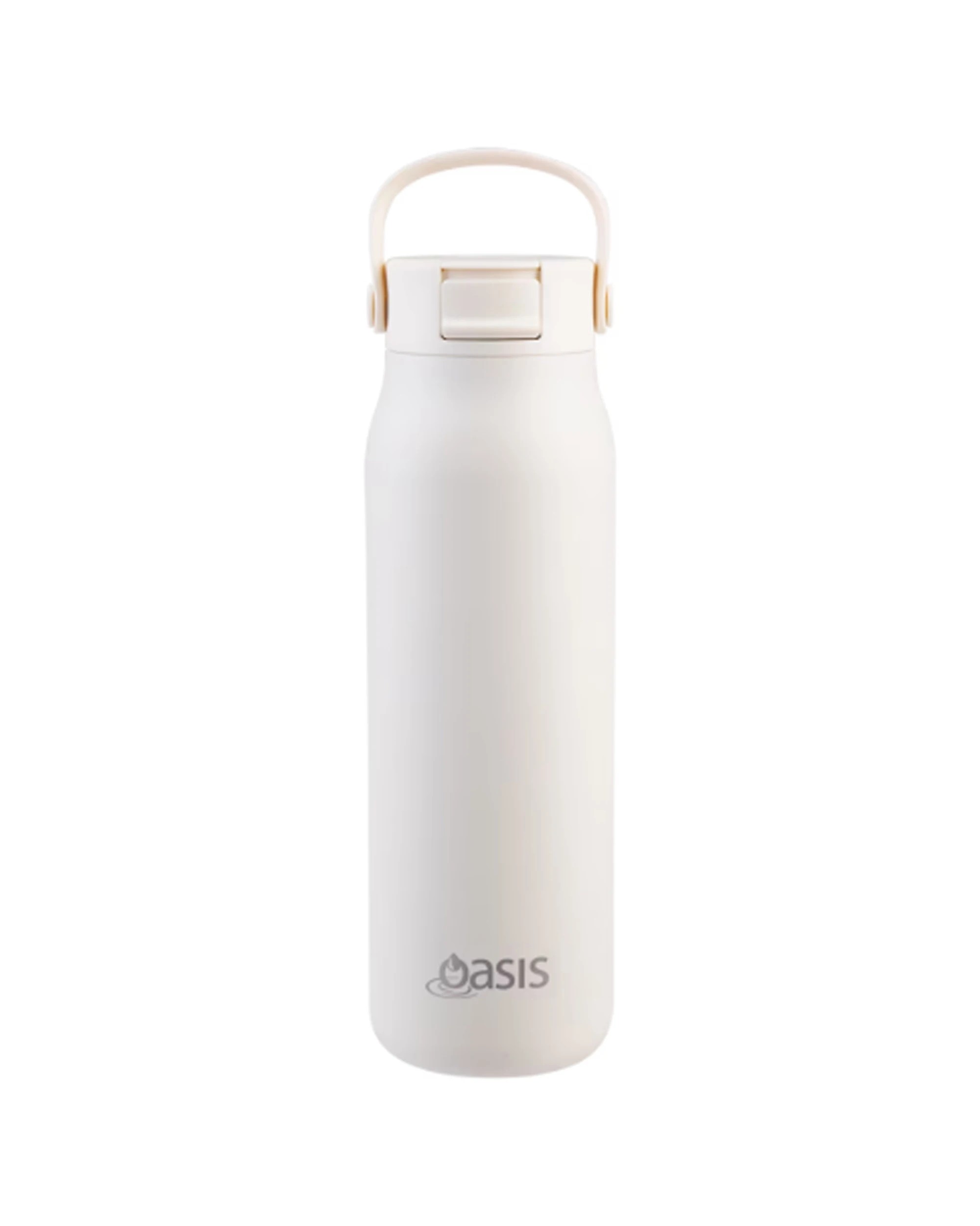 1 Oasis Ceramic Lined Stainless Steel Double Wall Insulated Sorrento Sipper 900ml - White, 1 of 1
