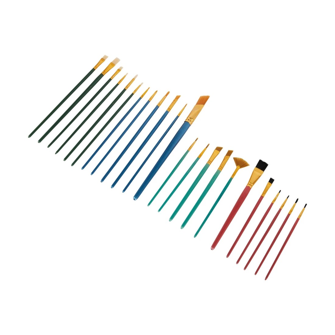 6 26 Piece Brush Set with Canvas Storage Roll, 6 of 9