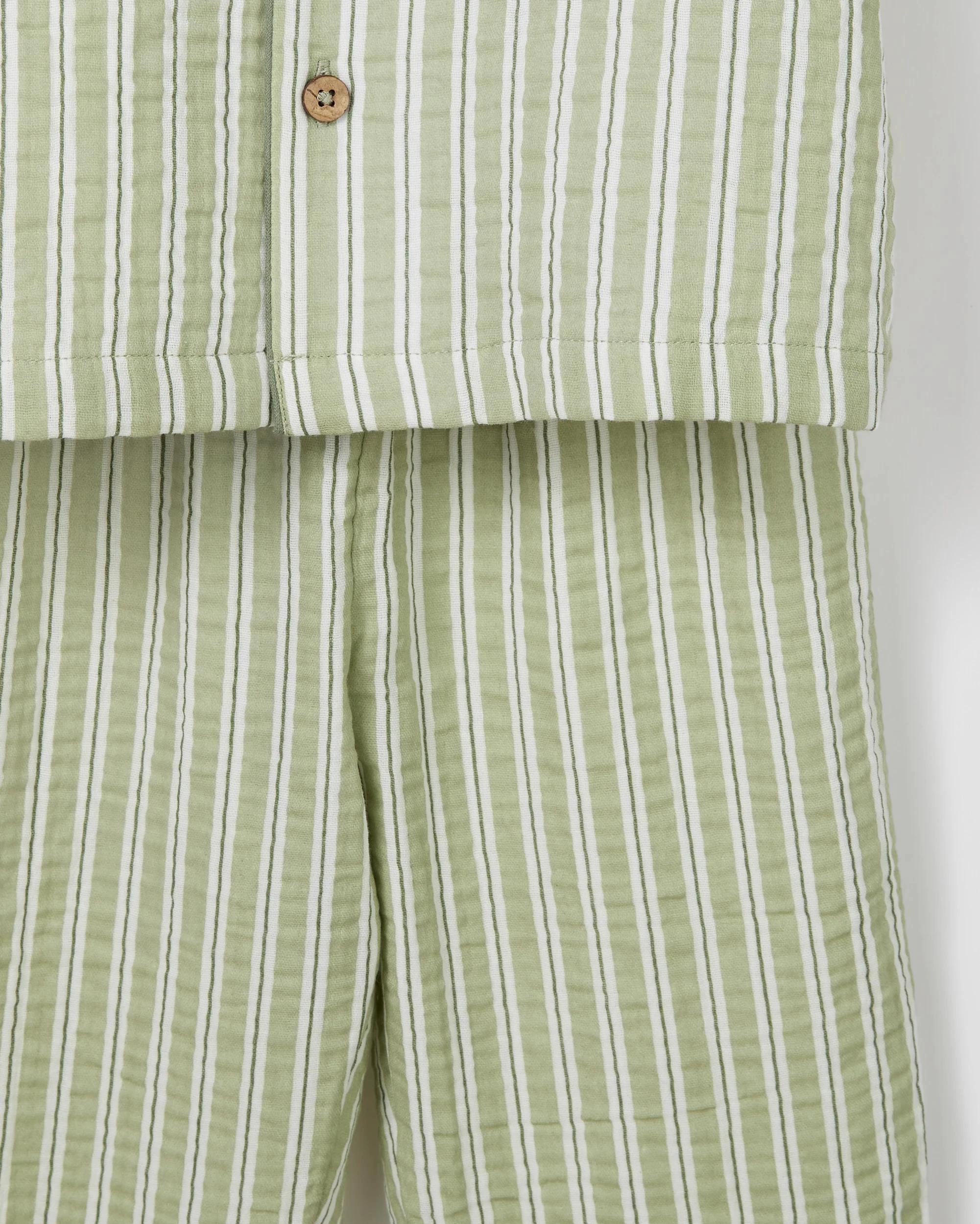 7 Target Kids Australian Cotton Younger Boys Double Cloth Woven Pyjama Set STRIPE, 7 of 8