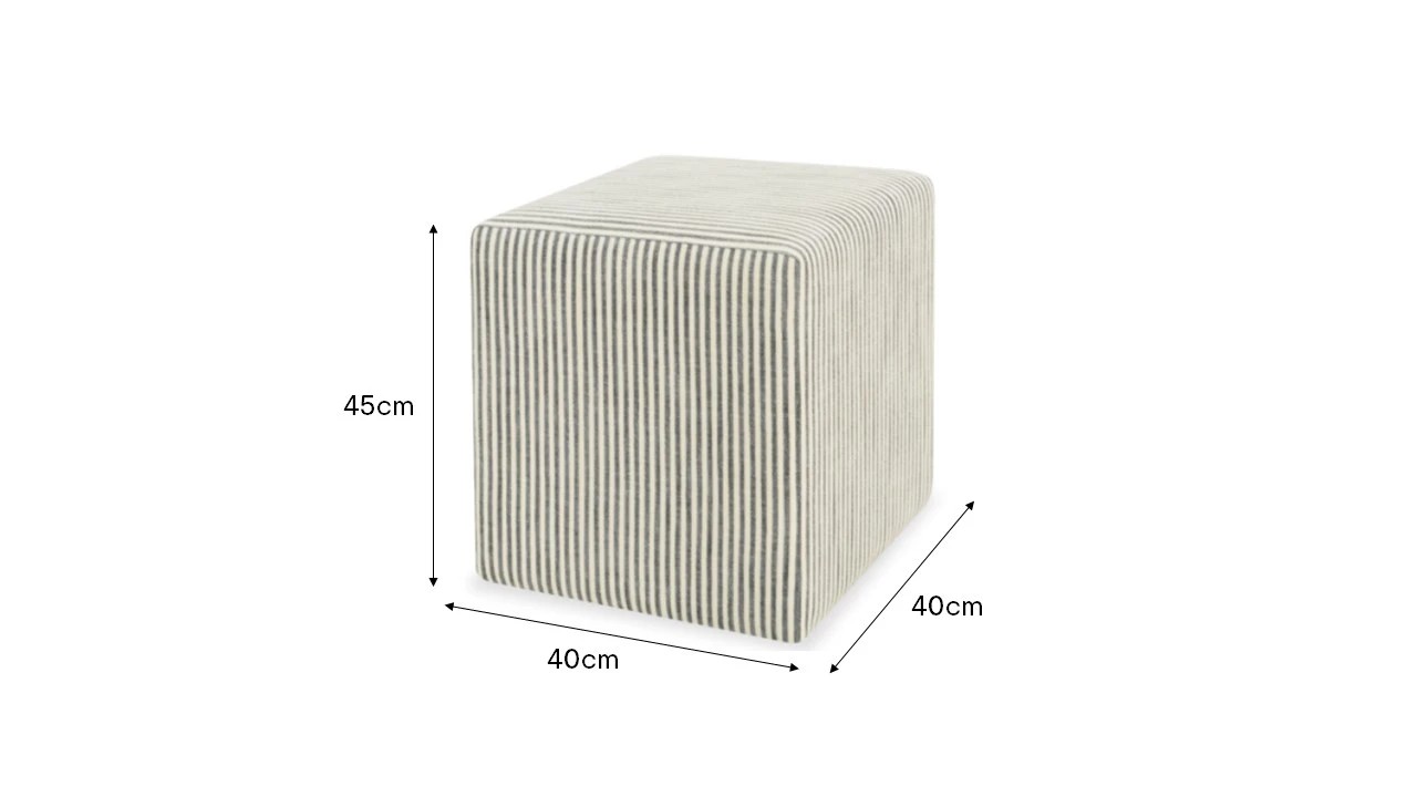 6 Square Striped Ottoman, 6 of 6