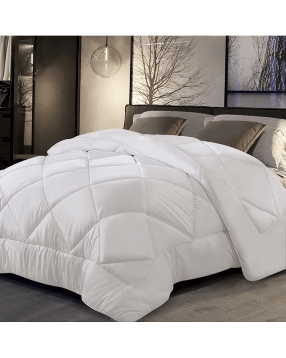 Giselle Bedding 800GSM Microfibre Bamboo Quilt - Queen Bed - White