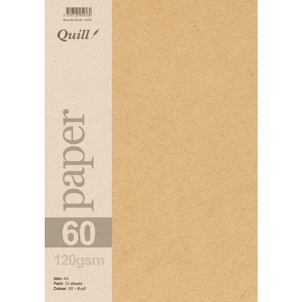 1 Quill A4 120gsm Kraft Paper 25 Pack, 1 of 1