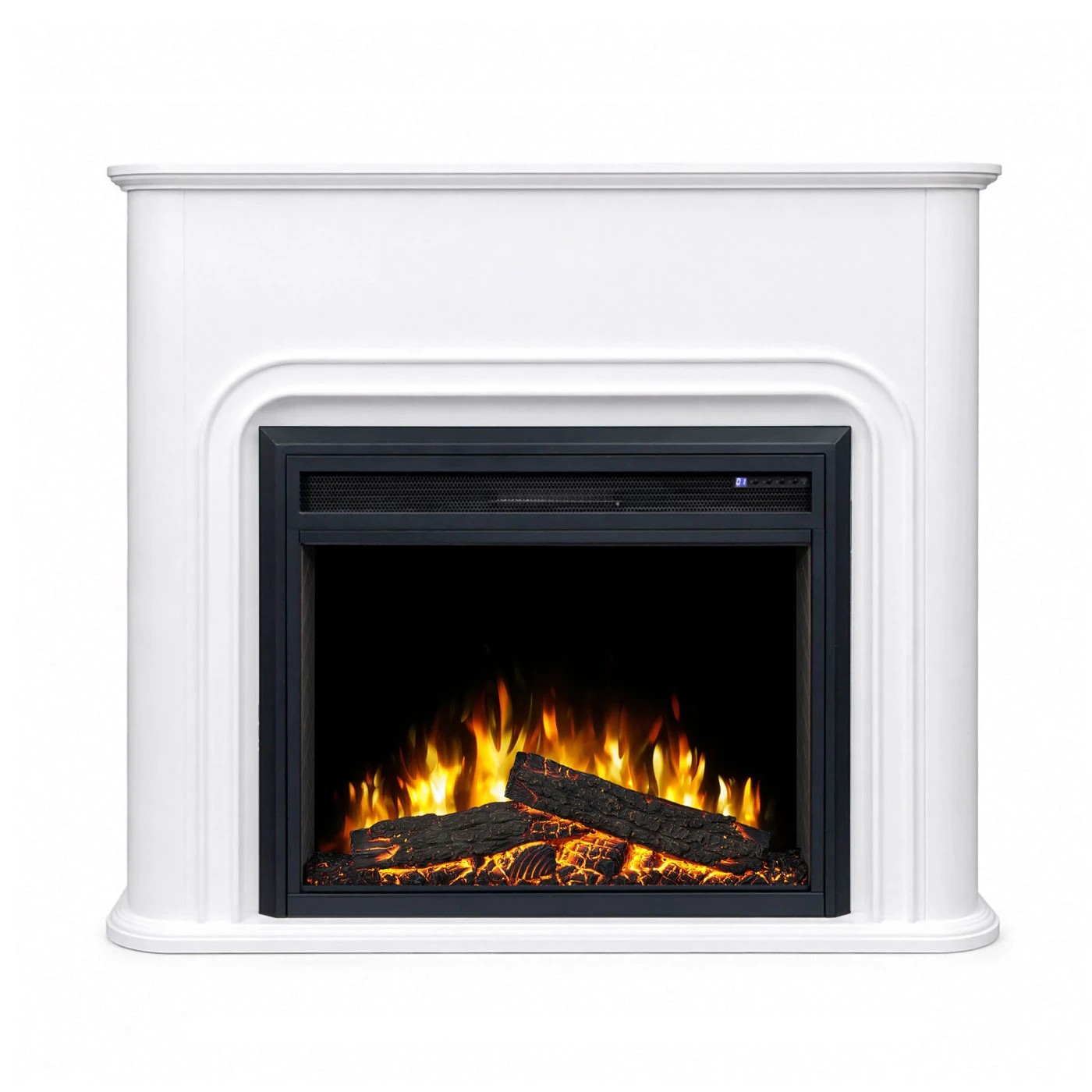 8 Moda Living Santorini White Mantel Electric Fireplace Suite with 30 Inch Moonlight Insert - White, 8 of 10