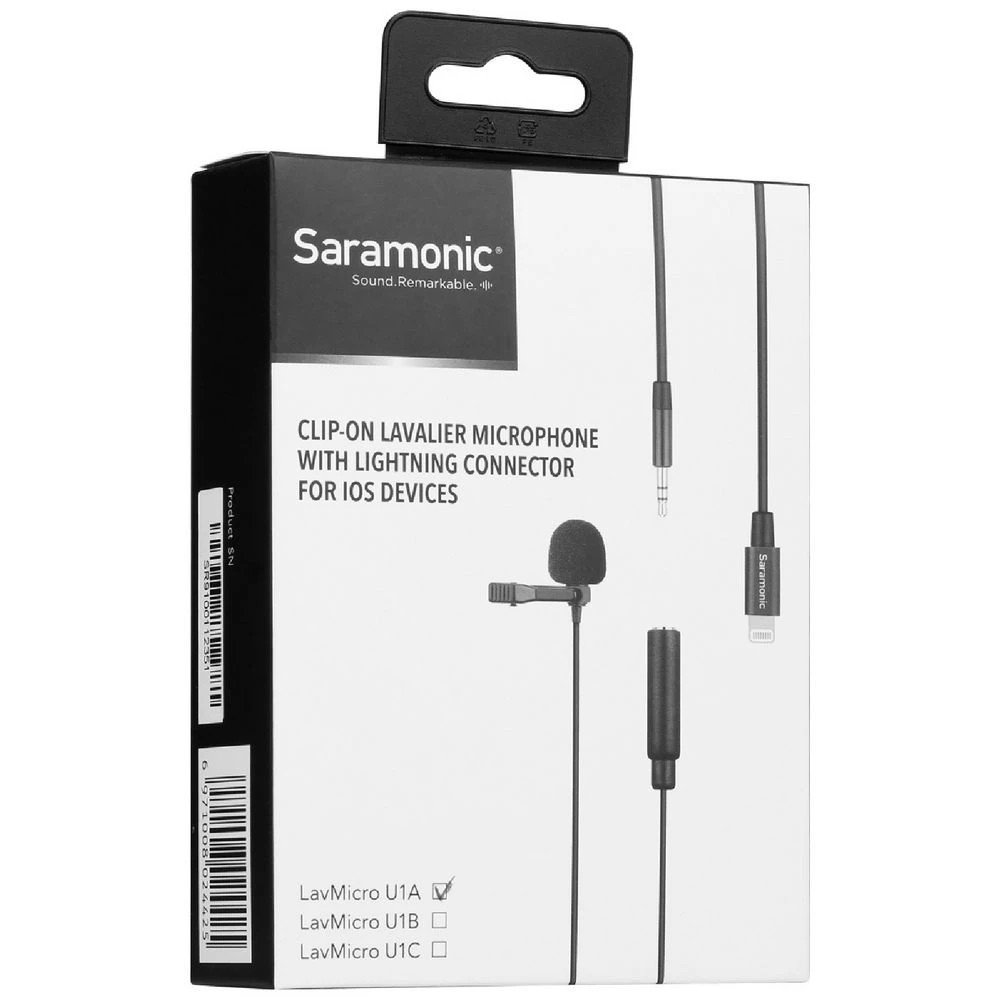 1 Saramonic LavMicro U1A Clip-On Microphone Lightning Black, 1 of 10