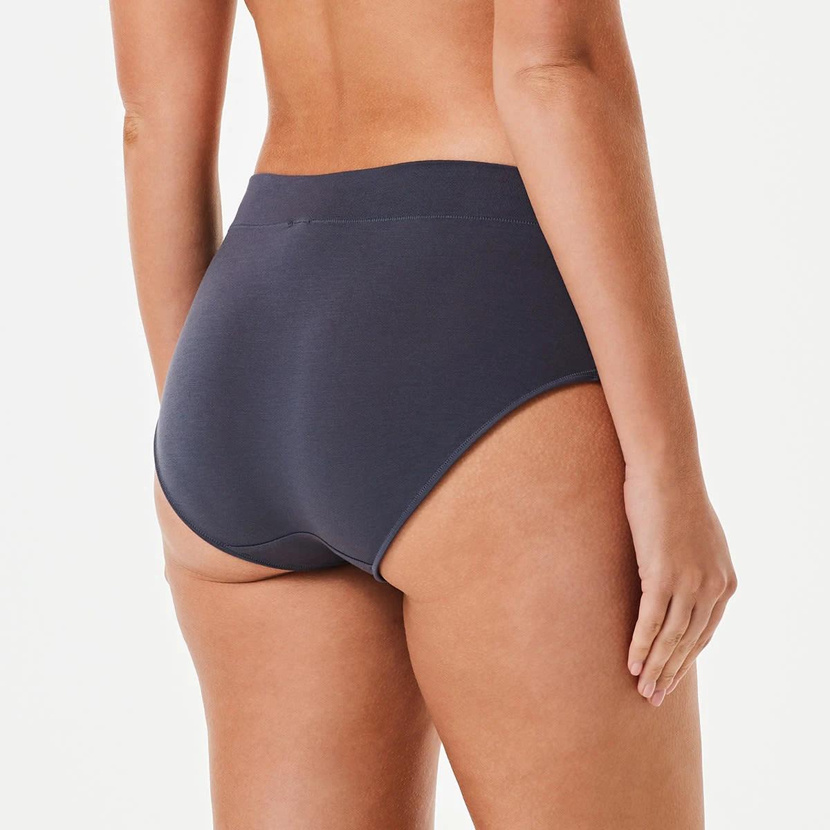 7 3 Pack Bamboo Blend Midi Briefs SMOKY GREEN, SILVER MARLE, SHADOW NAVY, 7 of 8